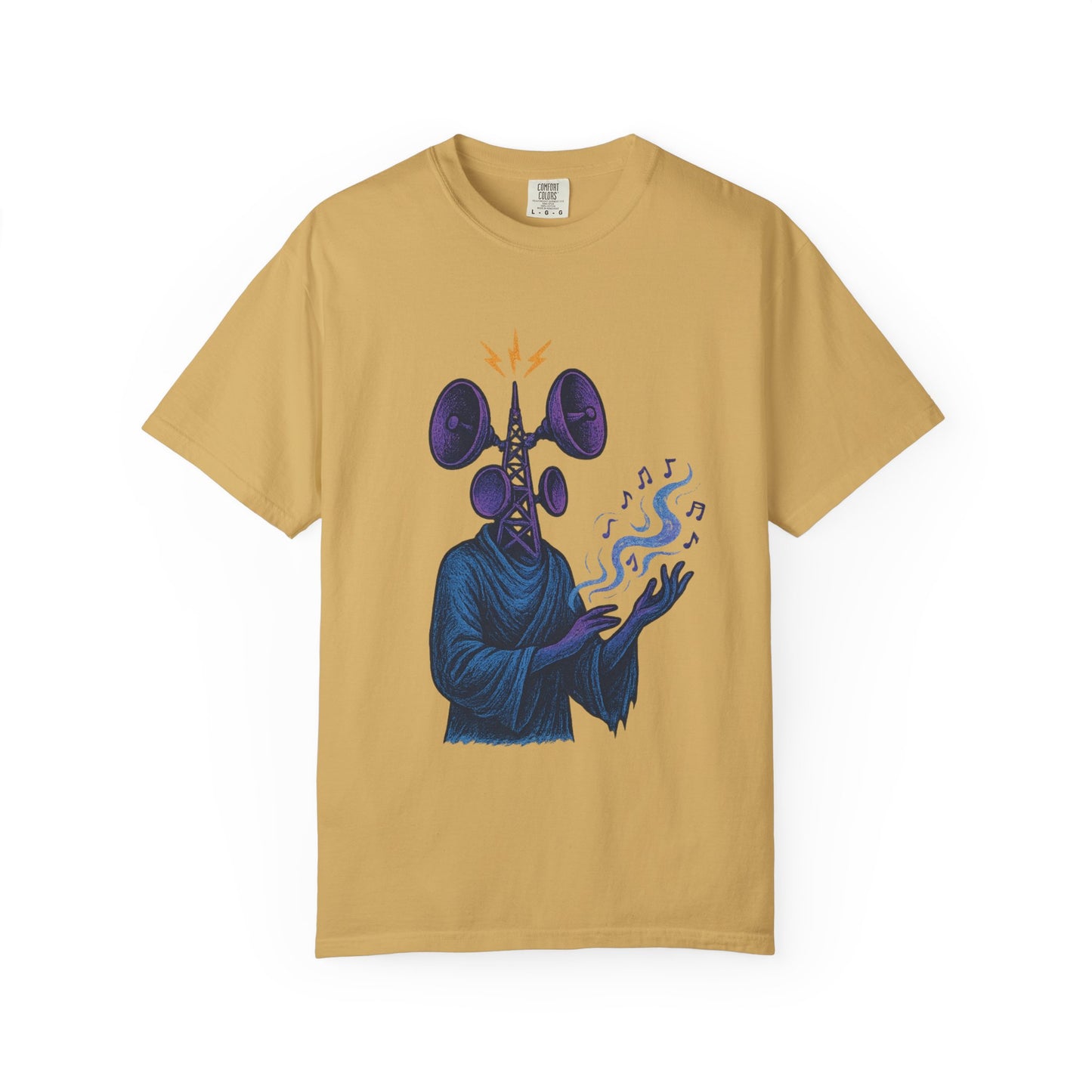 Signal Prophet T-Shirt – Surreal Broadcast Monk Graphic Tee | Twistbug