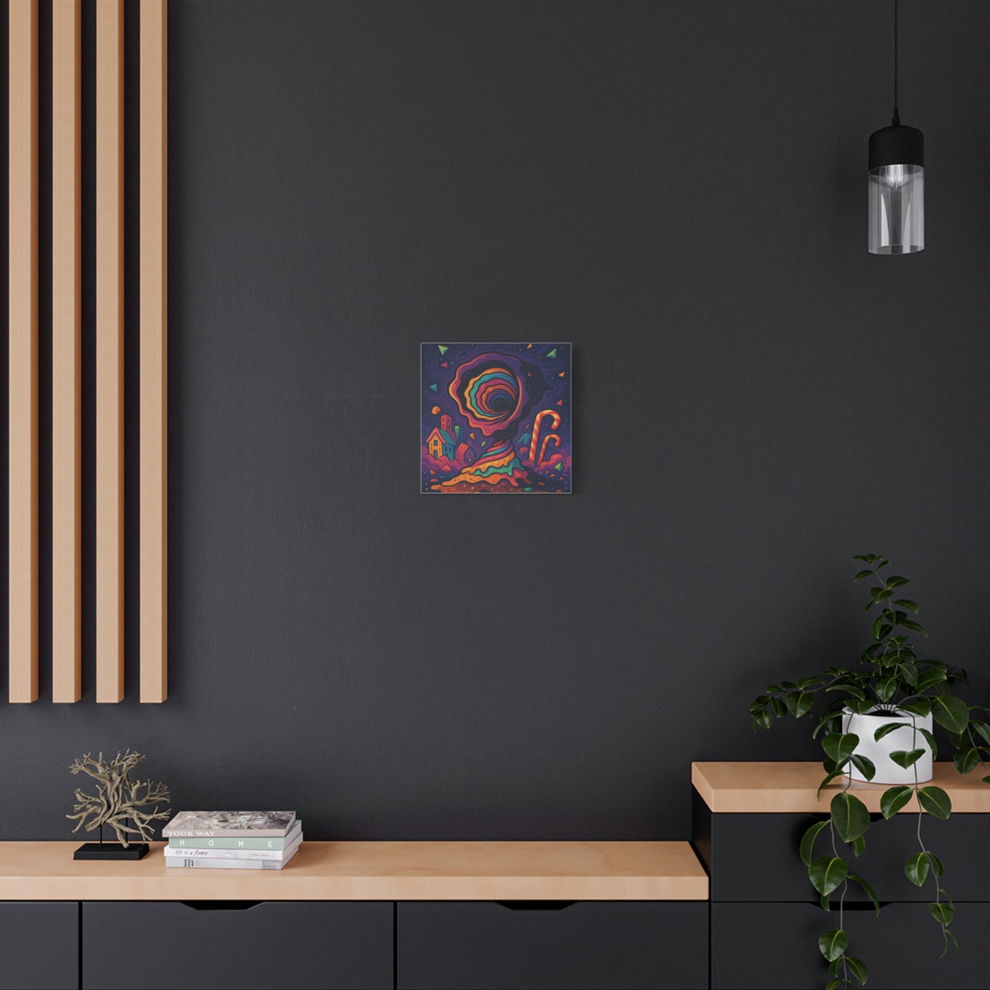 Colorful Abstract Canvas Art – Whimsical Swirl Design for Home Decor