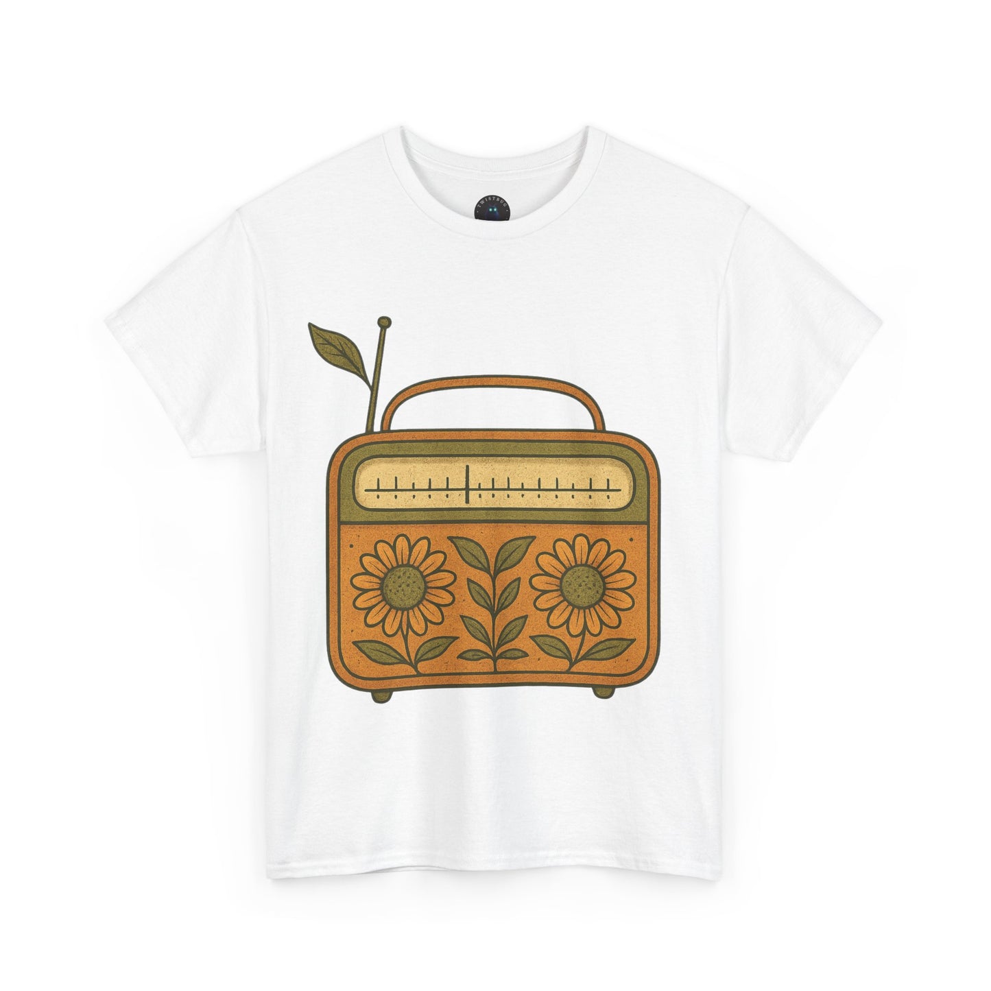 Analog Bloom T-Shirt – Vintage Floral Radio Graphic Tee | Twistbug