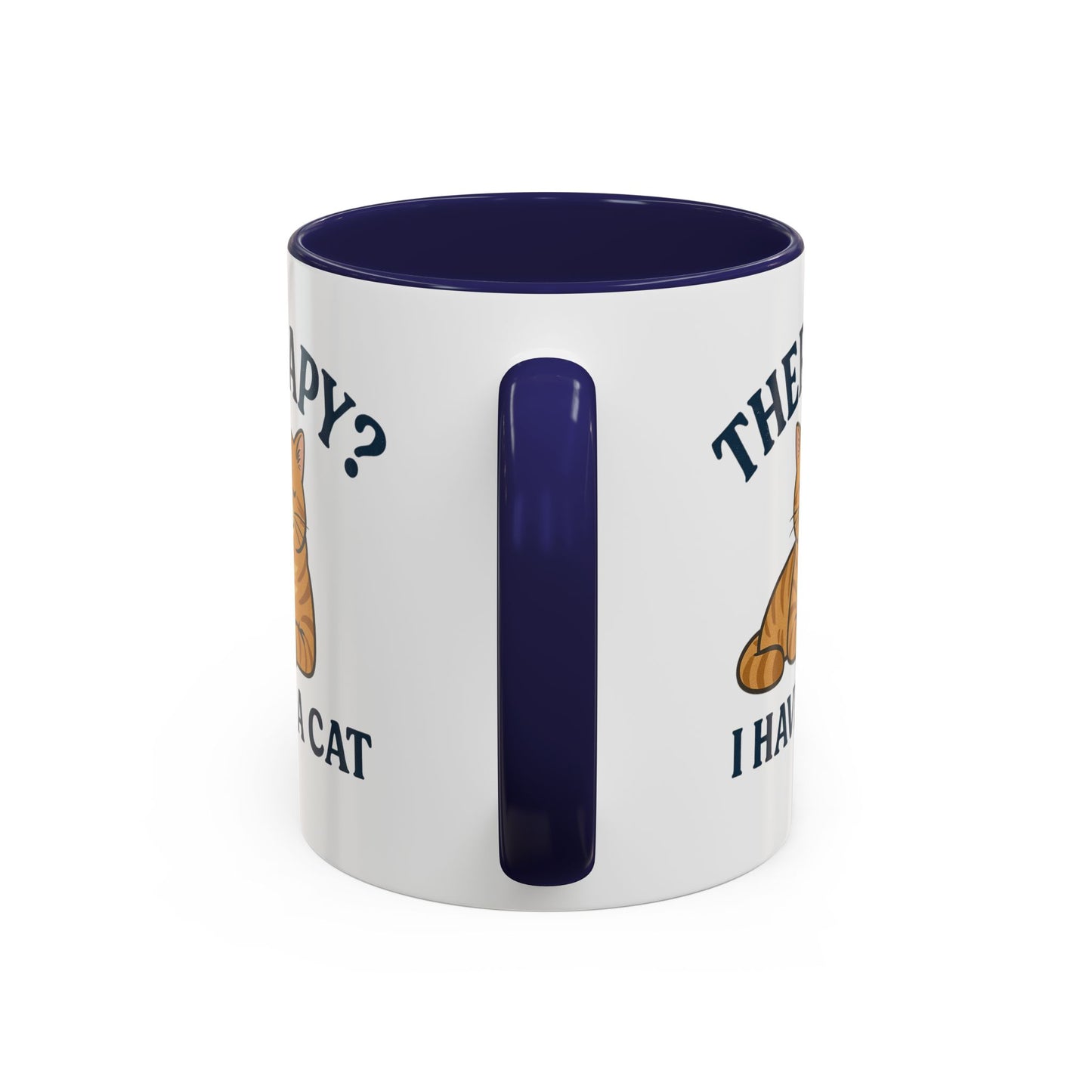 Therapy Cat Mug - Fun Accent Coffee Cup for Cat Lovers