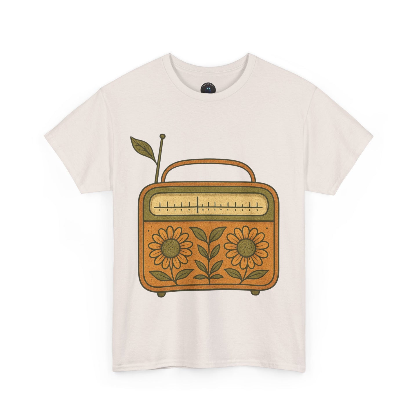 Analog Bloom T-Shirt – Vintage Floral Radio Graphic Tee | Twistbug
