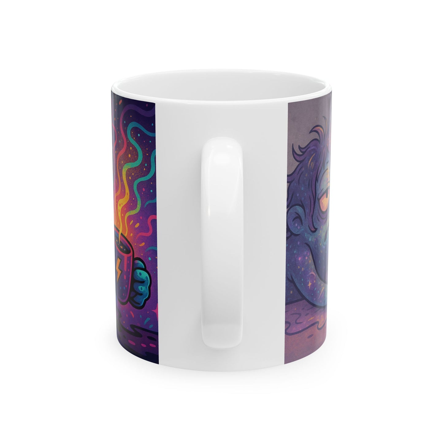 Cosmic Dreamer Ceramic Mug - Whimsical 11oz & 15oz Coffee Cup with Enchanting Design