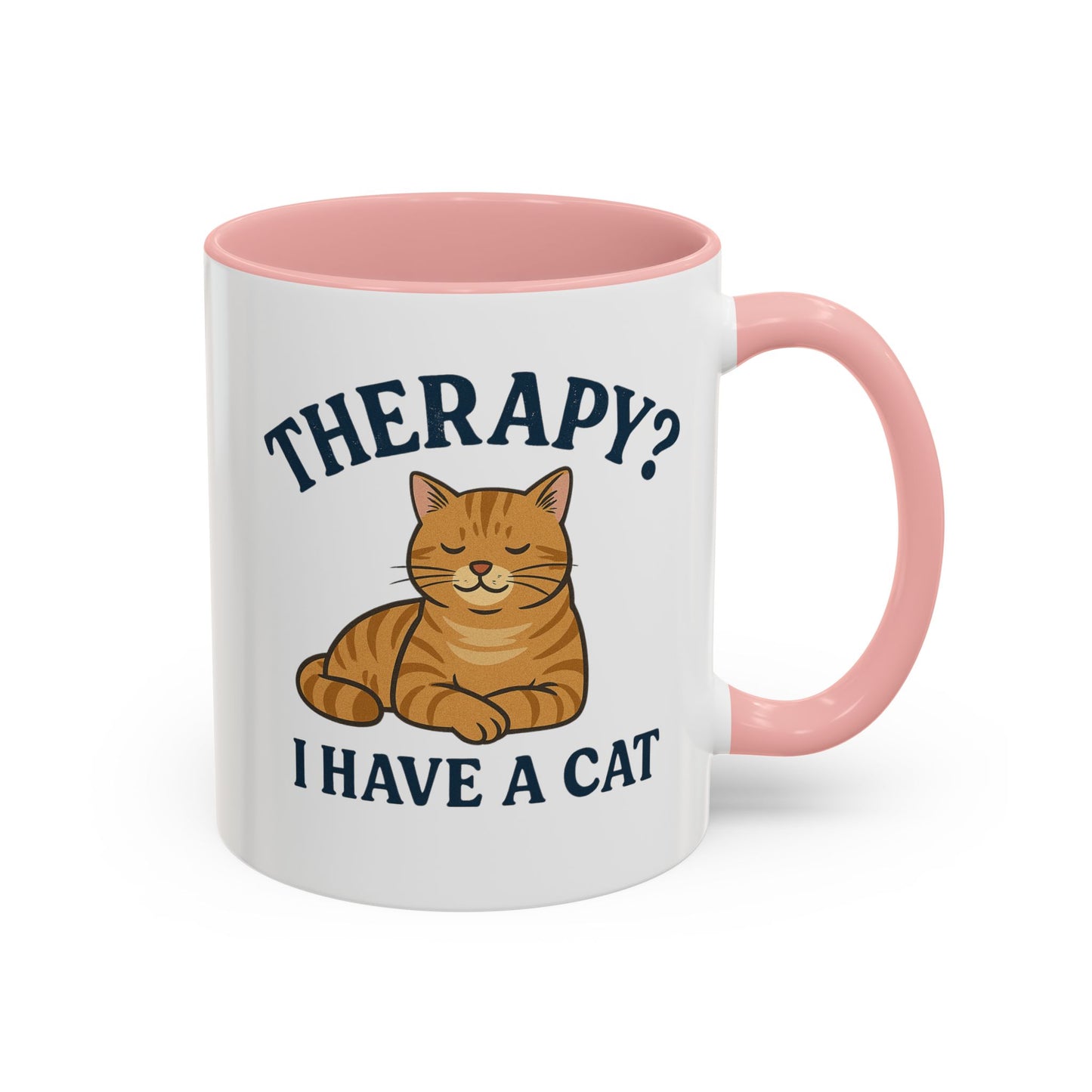 Therapy Cat Mug - Fun Accent Coffee Cup for Cat Lovers