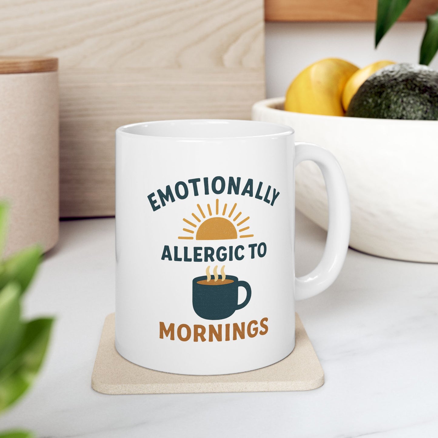 Inspirational Ceramic Mug - "Emotionally Available for 10 More Mugs" - 11oz & 15oz Options