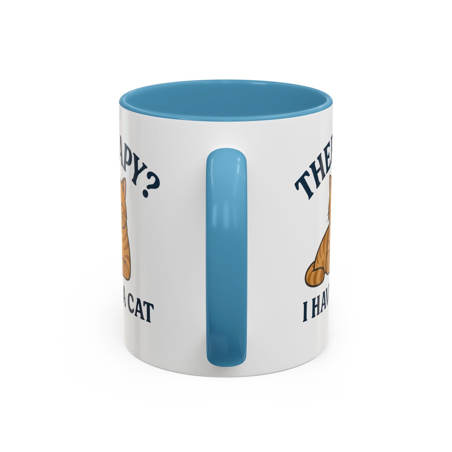 Therapy Cat Mug - Fun Accent Coffee Cup for Cat Lovers