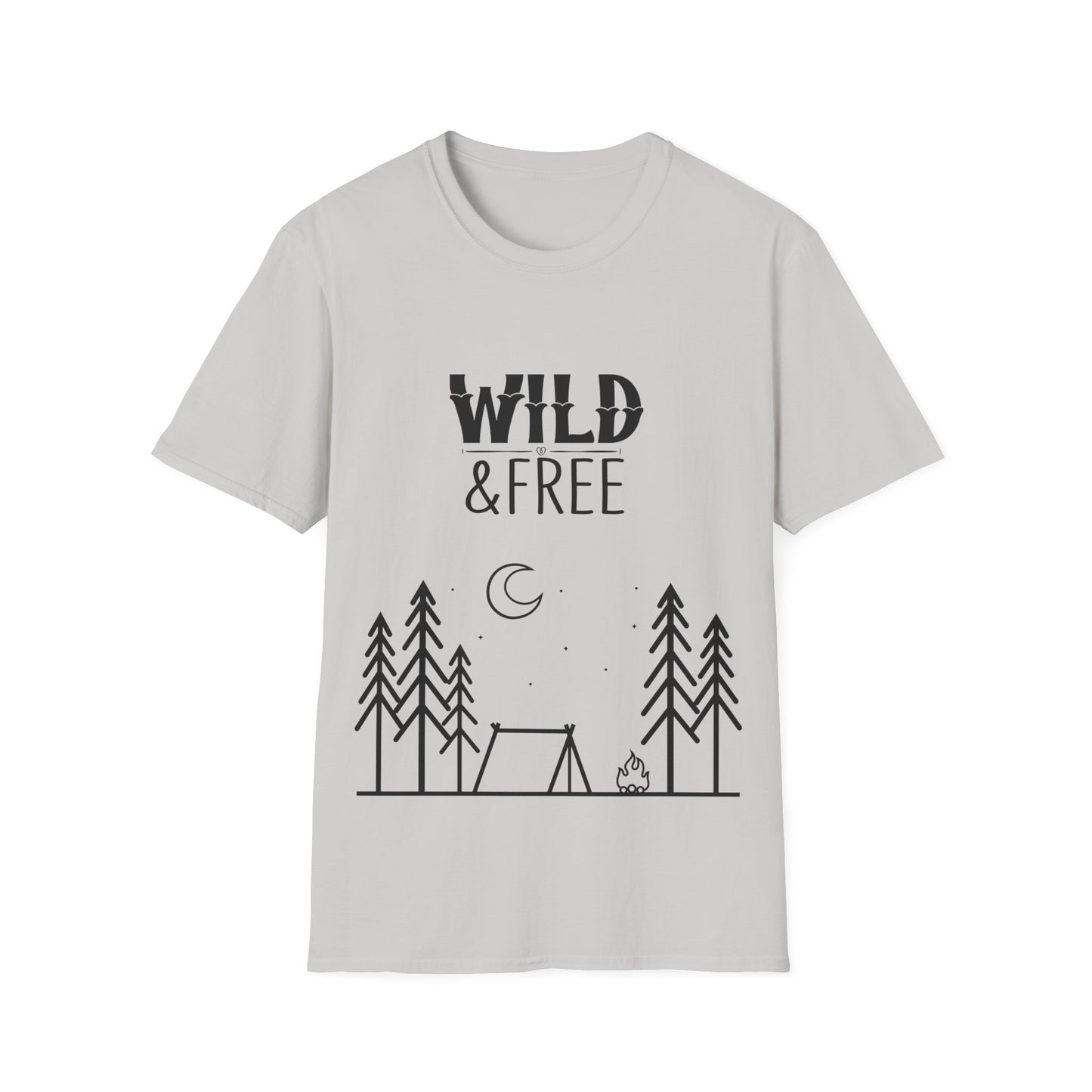 Unisex Wild and Free T-shirt, Adventure Apparel, Camping Shirt, Nature Lover Gift, Outdoorsy Vibes, Summer Wardrobe Essential