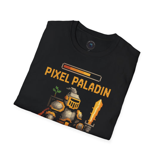 Pixel Paladin T-Shirt | Retro Pixel Knight Gamer Tee