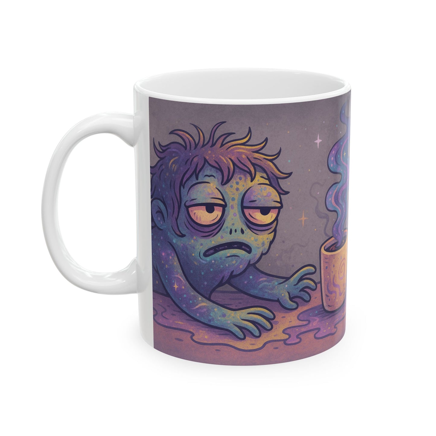 Cosmic Dreamer Ceramic Mug - Whimsical 11oz & 15oz Coffee Cup with Enchanting Design