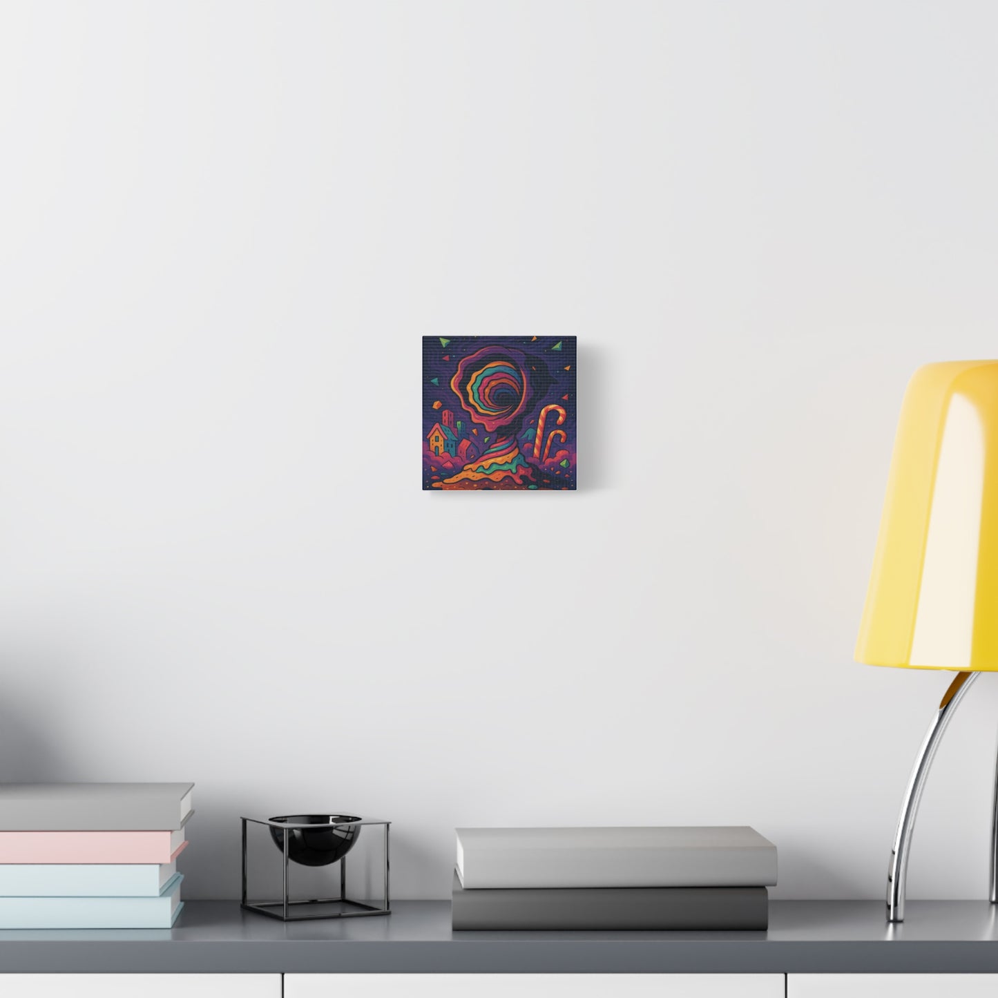 Colorful Abstract Canvas Art – Whimsical Swirl Design for Home Decor