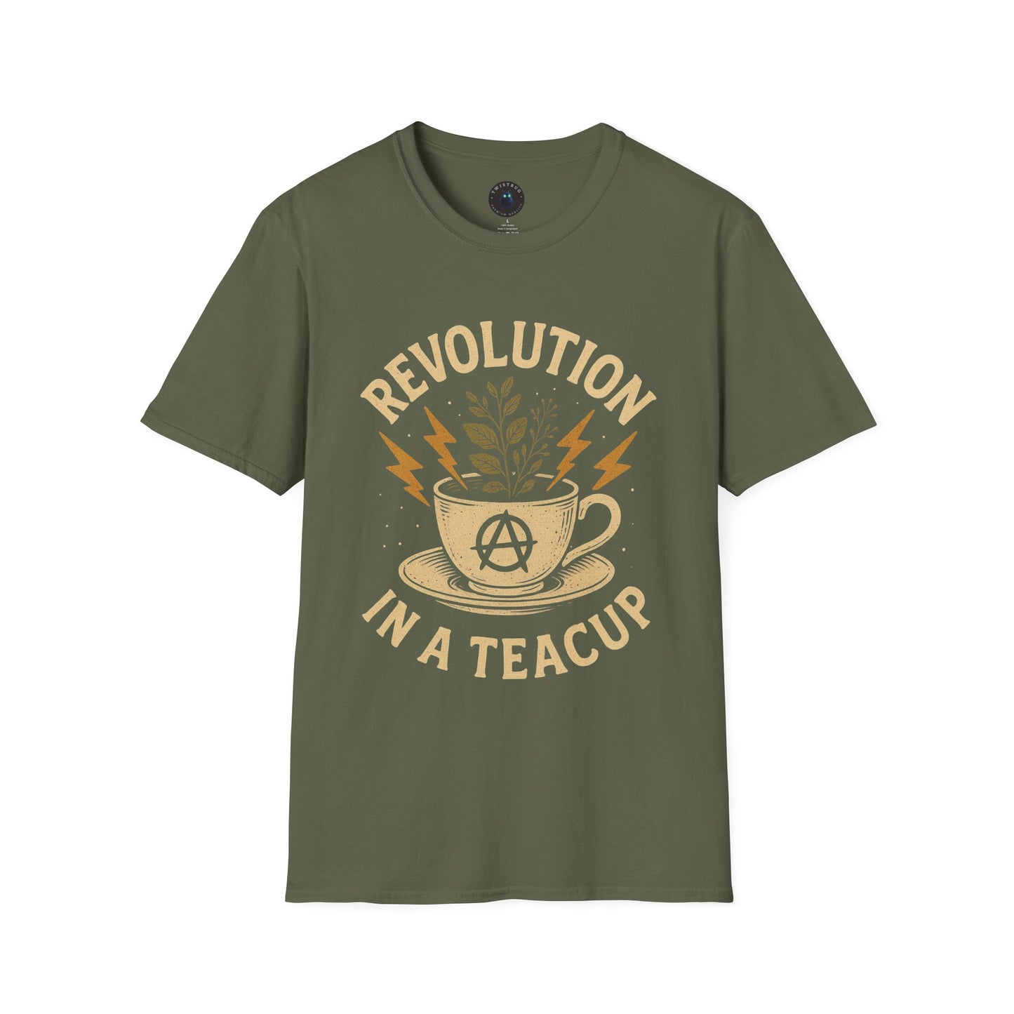 Revolution in a Teacup — Tea Cup Lightning Graphic T-Shirt | Twistbug