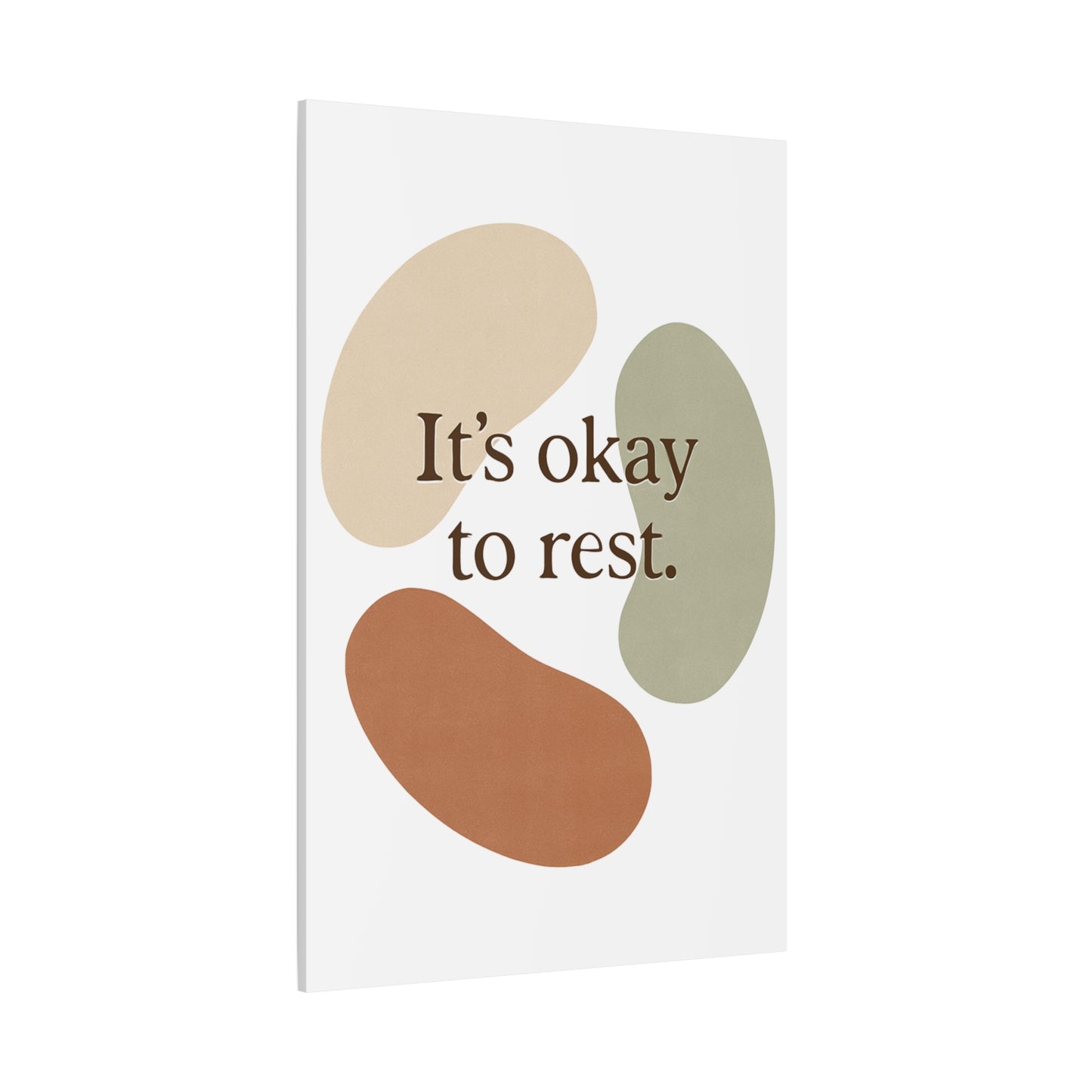Motivational Wall Art - "It's Okay to Rest" Matte Canvas Print