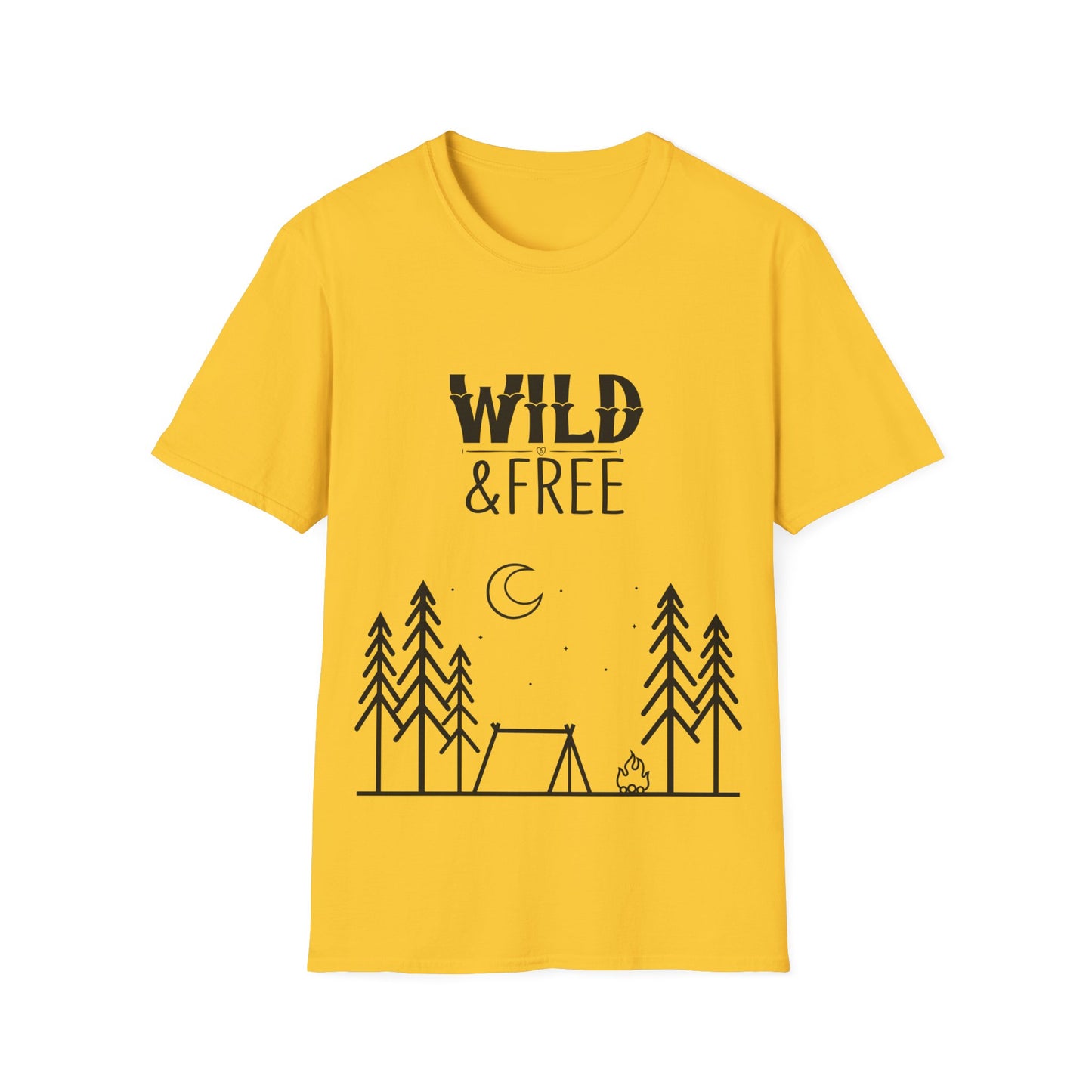 Unisex Wild and Free T-shirt, Adventure Apparel, Camping Shirt, Nature Lover Gift, Outdoorsy Vibes, Summer Wardrobe Essential