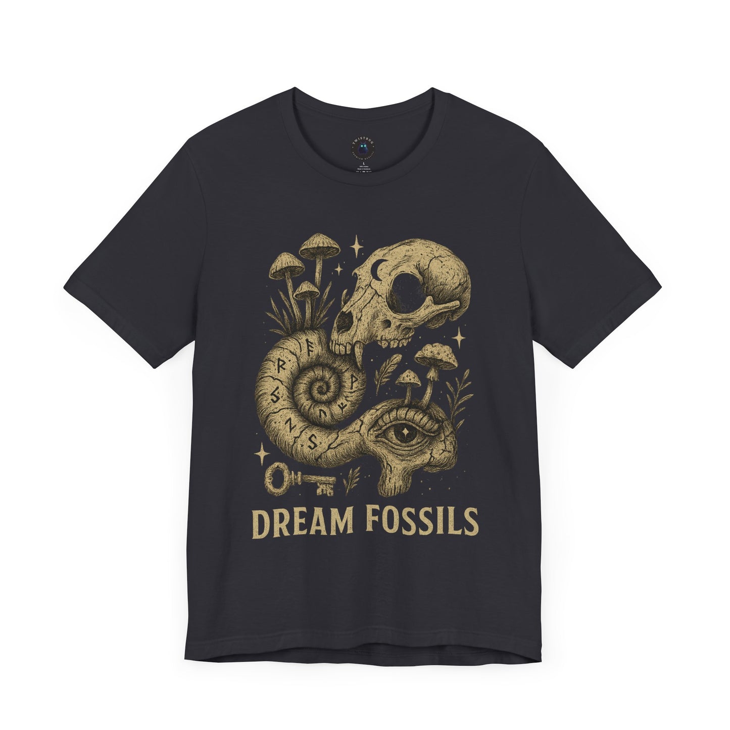 Dream Fossils Tee — Skeleton Psyche