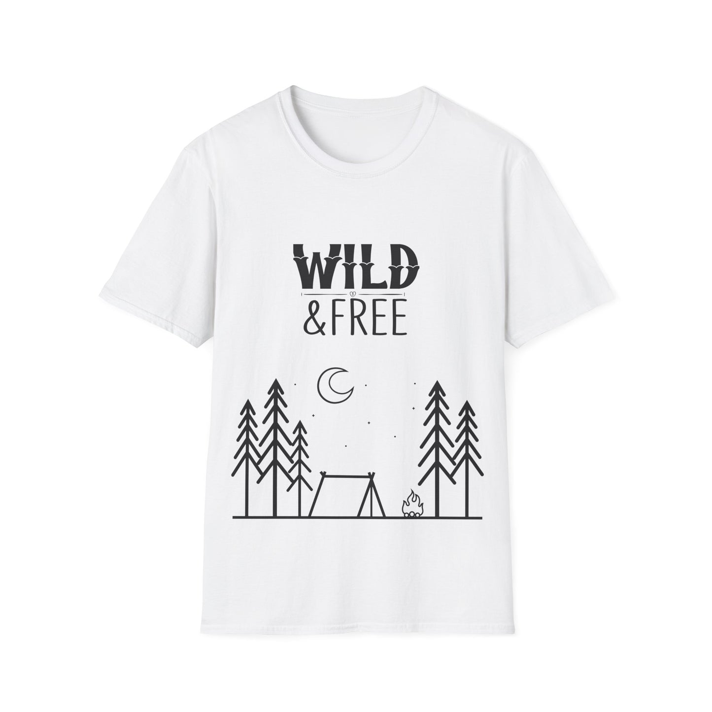 Unisex Wild and Free T-shirt, Adventure Apparel, Camping Shirt, Nature Lover Gift, Outdoorsy Vibes, Summer Wardrobe Essential