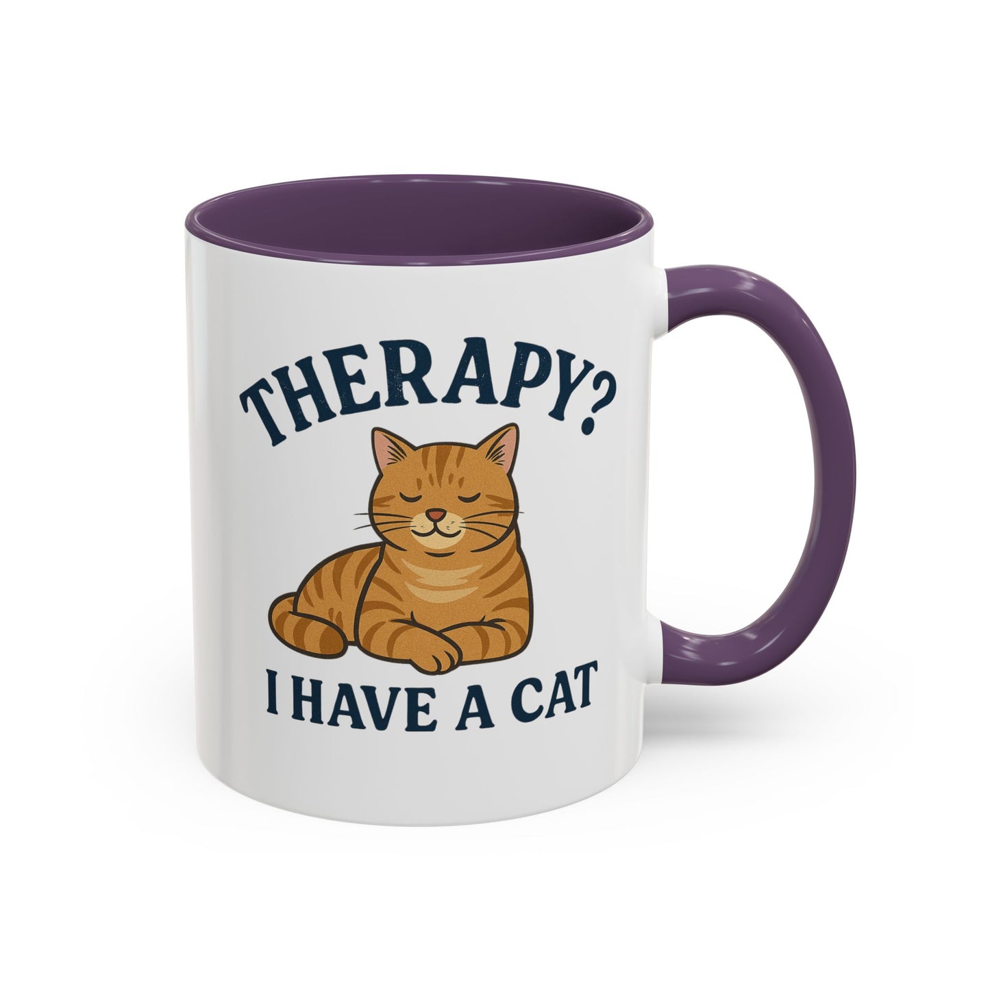 Therapy Cat Mug - Fun Accent Coffee Cup for Cat Lovers
