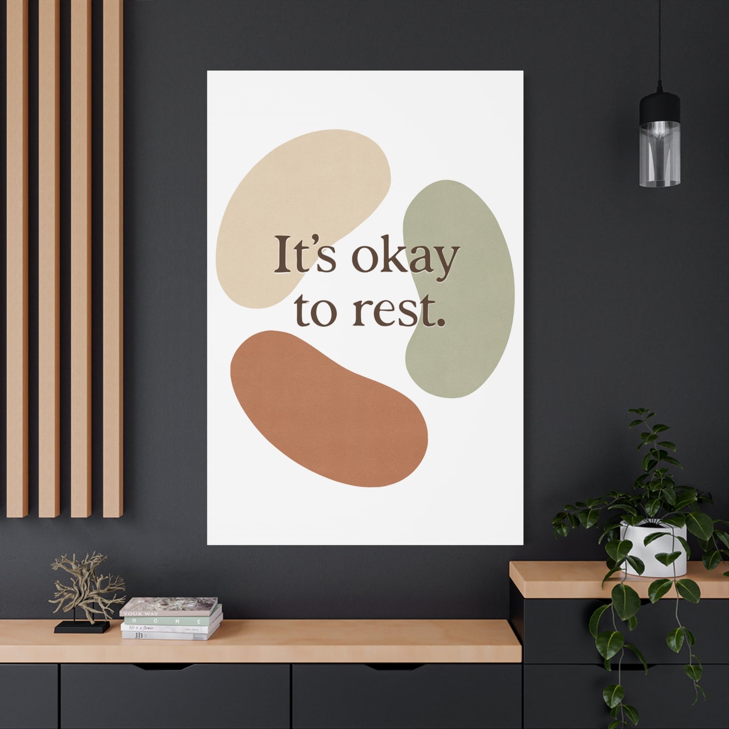 Motivational Wall Art - "It's Okay to Rest" Matte Canvas Print