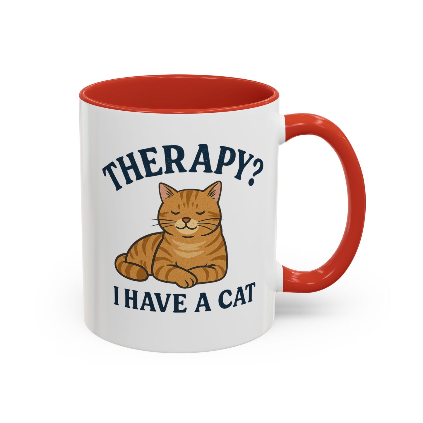 Therapy Cat Mug - Fun Accent Coffee Cup for Cat Lovers