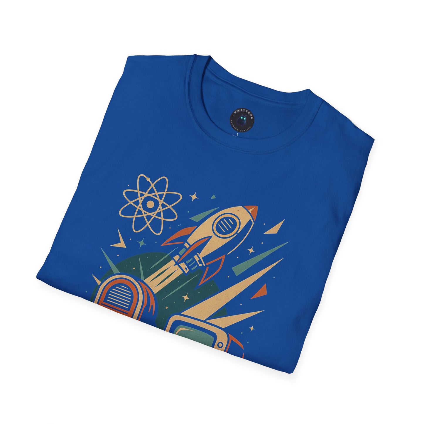 Retro Rocket Radio & TV Tee | Mid-Century Tech Graphic