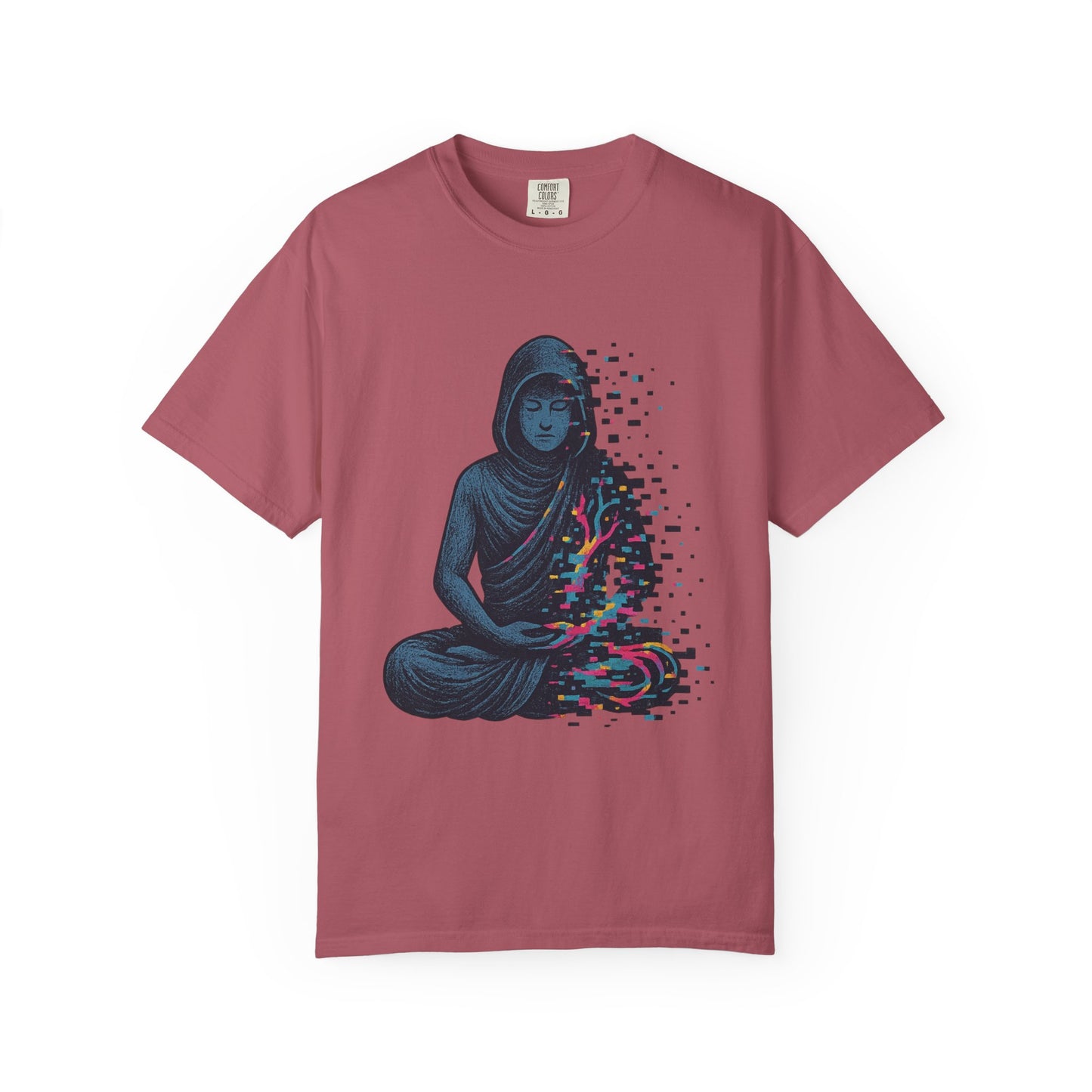 Meditation.exe T-Shirt – Glitching Monk Spiritual Graphic Tee | Twistbug