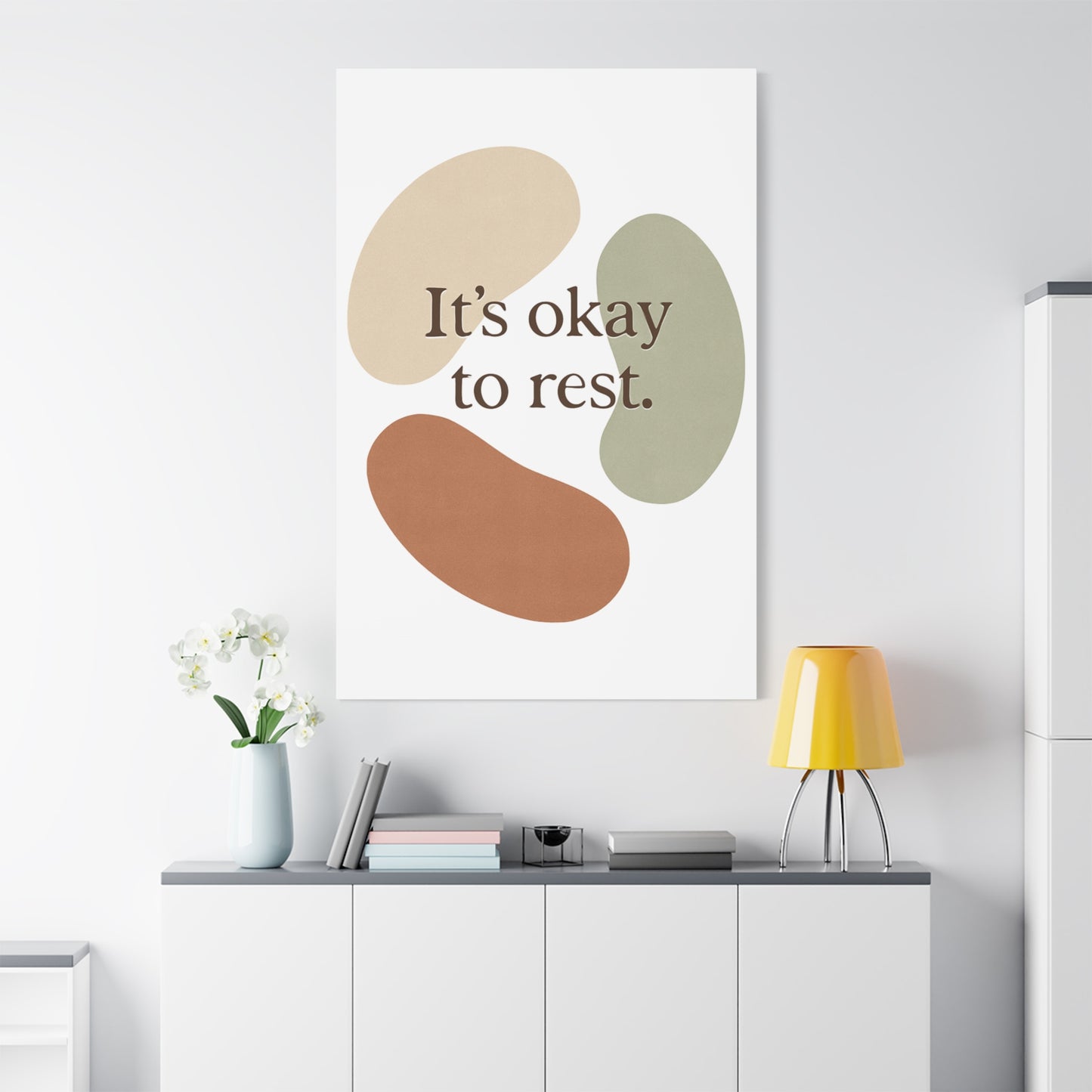 Motivational Wall Art - "It's Okay to Rest" Matte Canvas Print