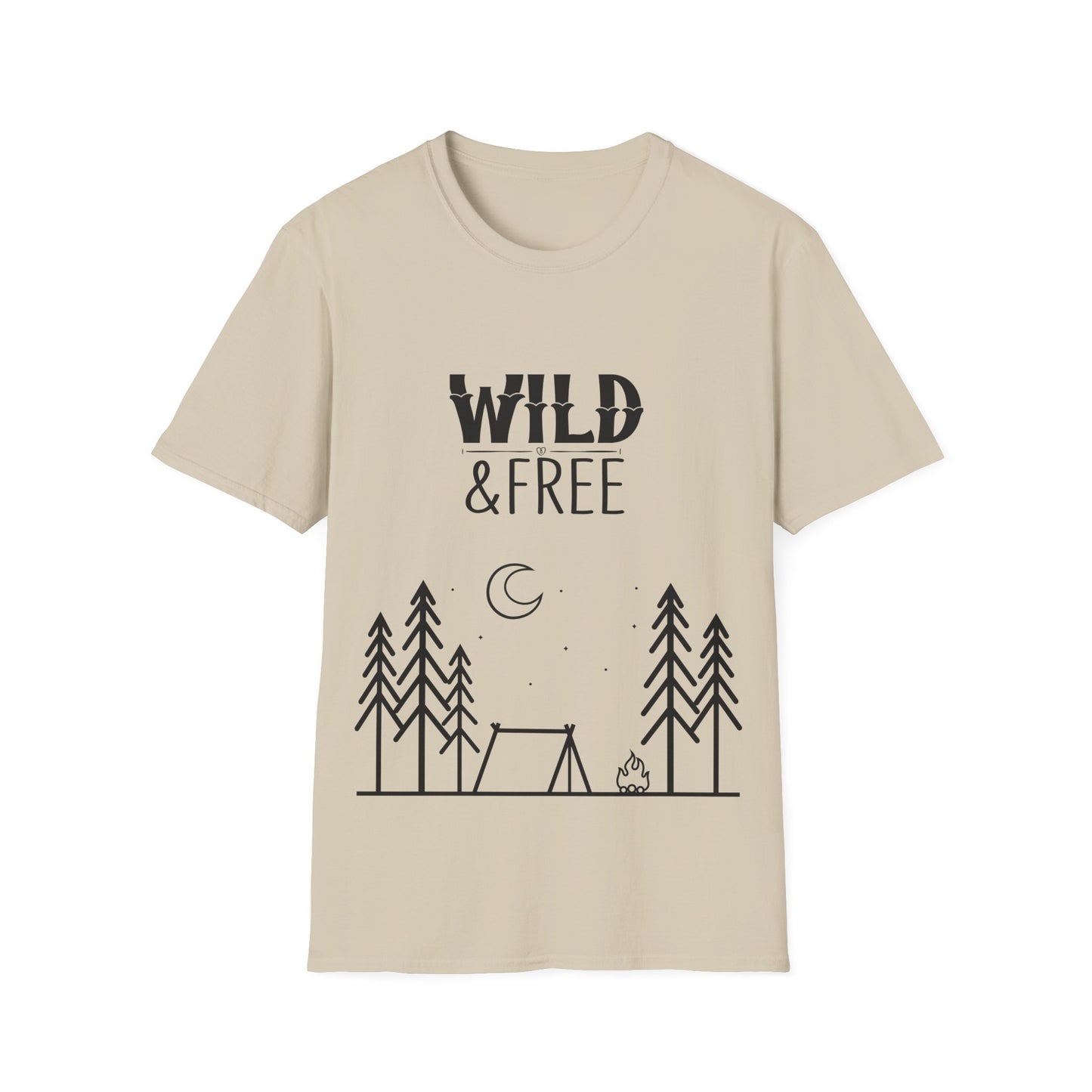 Unisex Wild and Free T-shirt, Adventure Apparel, Camping Shirt, Nature Lover Gift, Outdoorsy Vibes, Summer Wardrobe Essential
