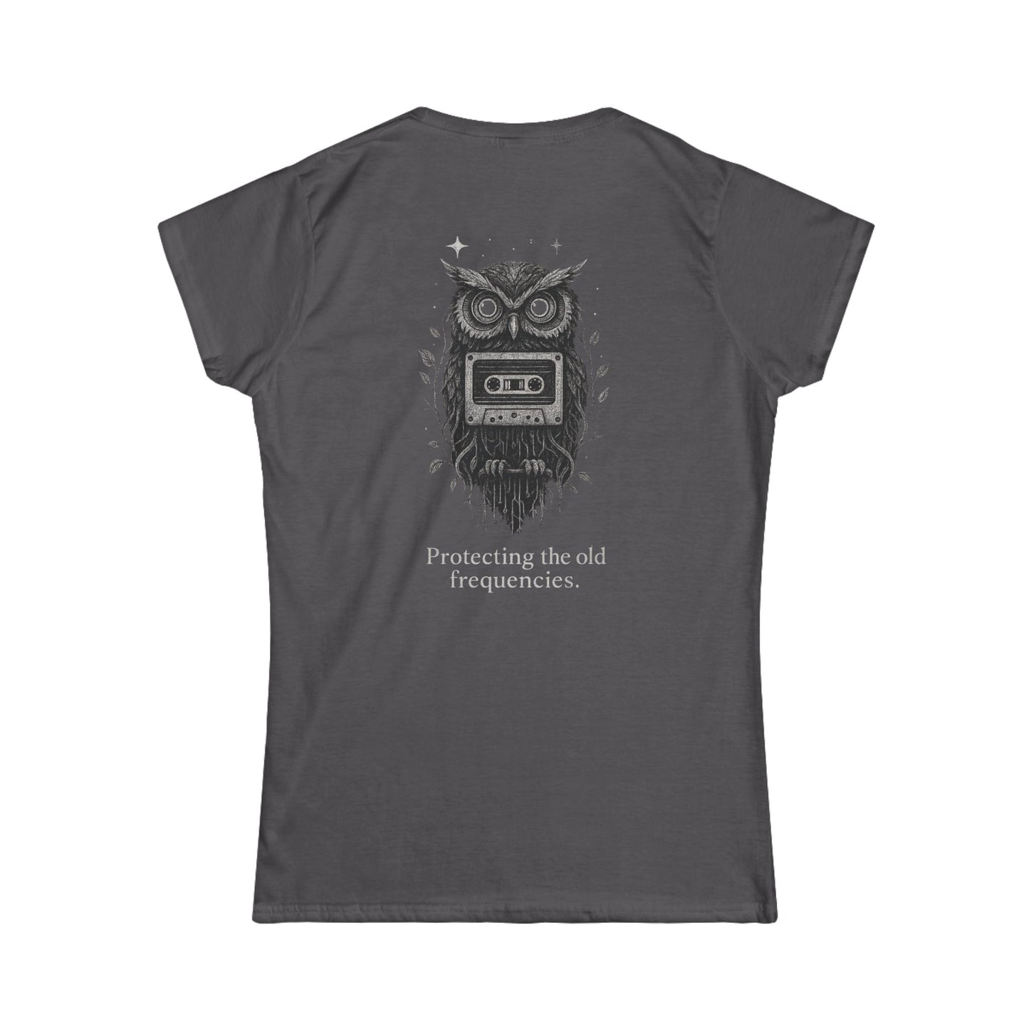 Guardian Frequencies Women’s T-Shirt – Retro Cassette Owl Design | Twistbug