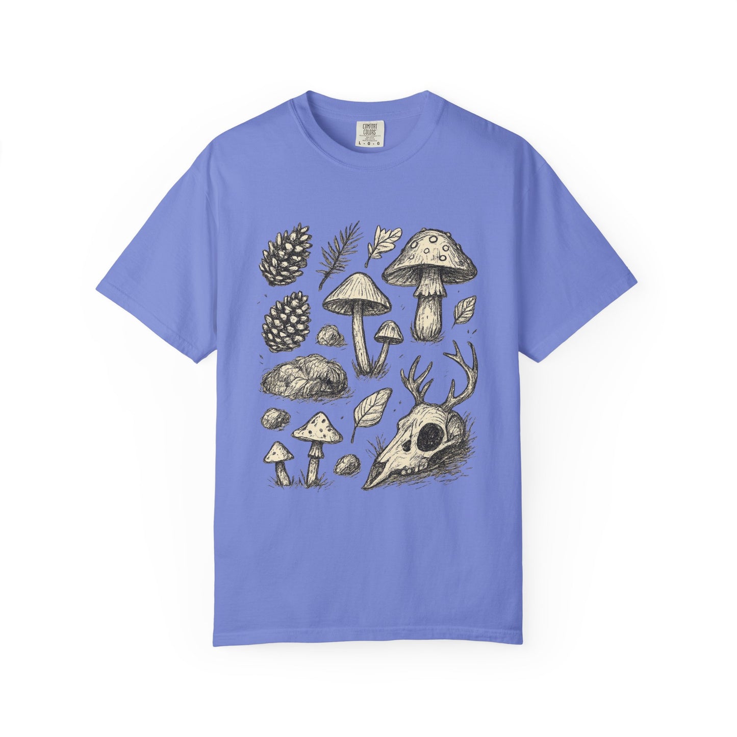 Forest Relic T-Shirt – Forager Skull & Mushroom Graphic Tee | Twistbug