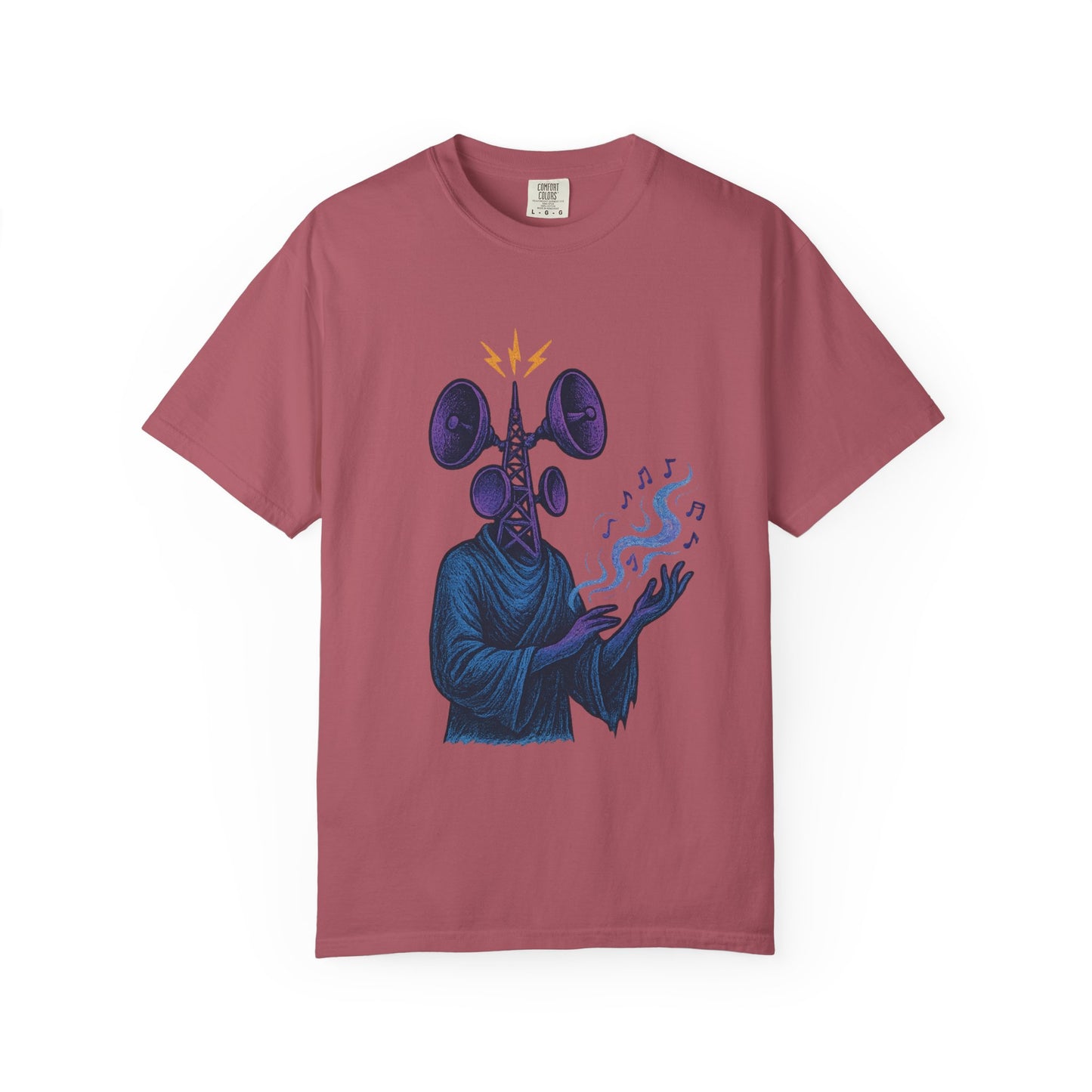 Signal Prophet T-Shirt – Surreal Broadcast Monk Graphic Tee | Twistbug