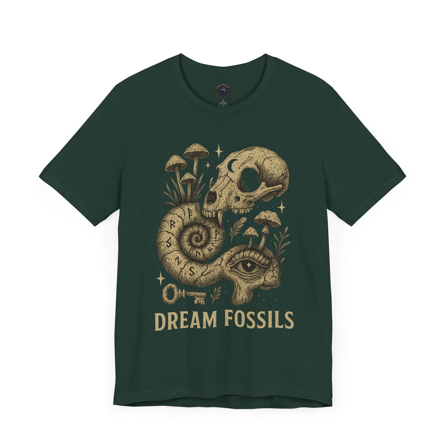 Dream Fossils Tee — Skeleton Psyche