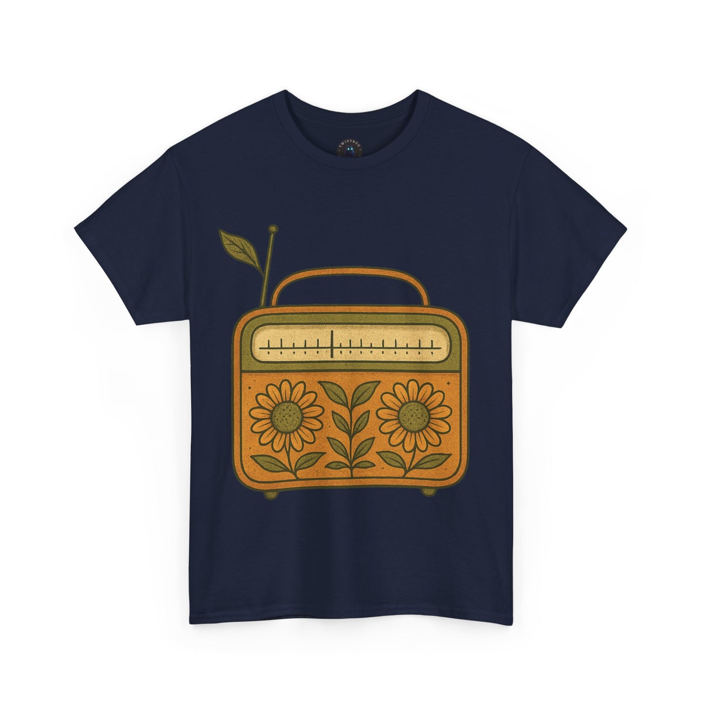 Analog Bloom T-Shirt – Vintage Floral Radio Graphic Tee | Twistbug