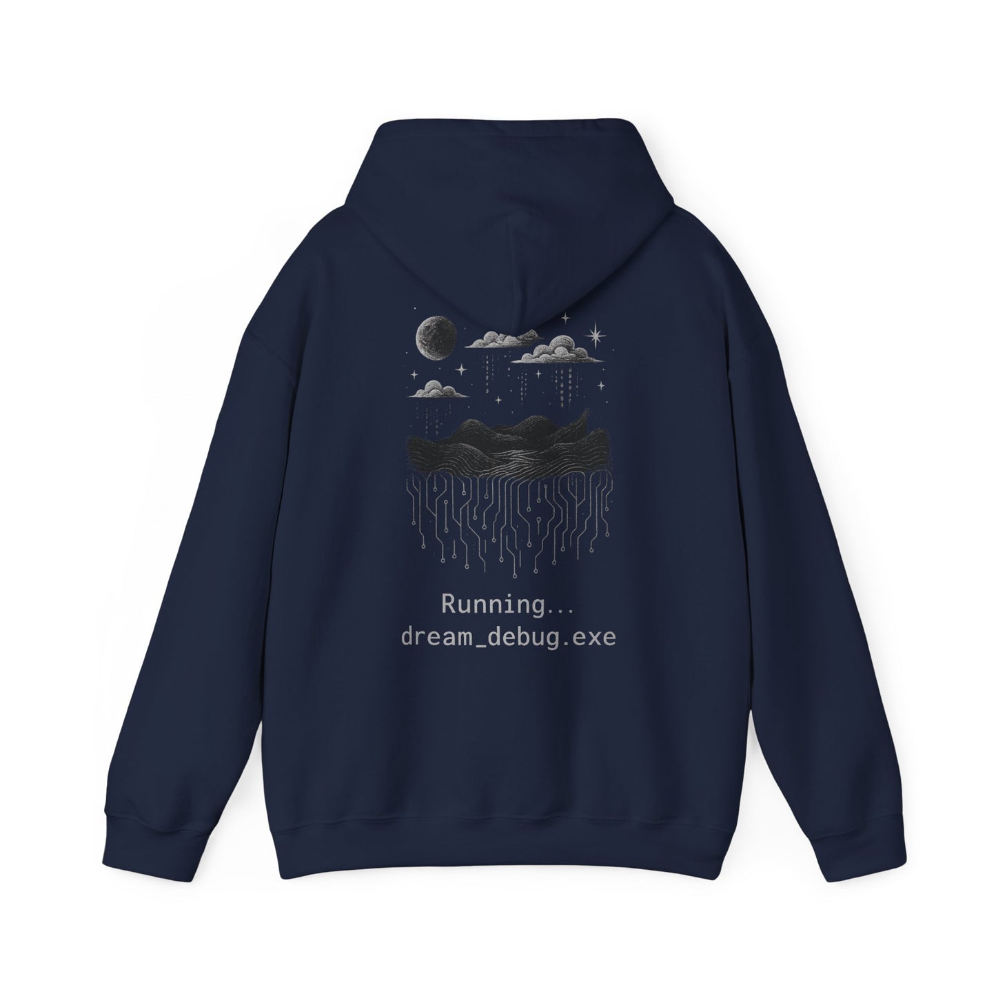 Unisex Heavy Blend™ Hooded Sweatshirt - Debug Your Dreams Graphic Sweatshirt