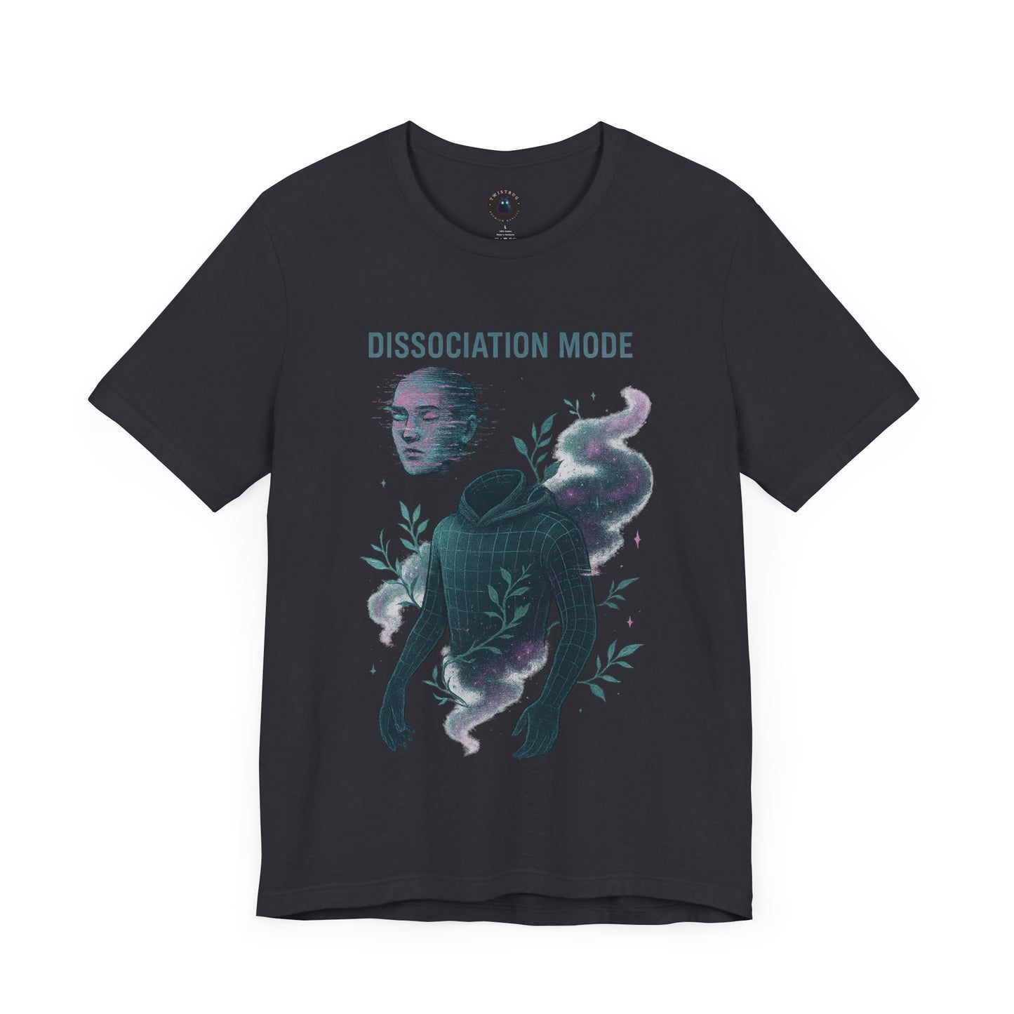 Dissociation Mode Tee – Surreal Floating Face & Wireframe Design | Twistbug