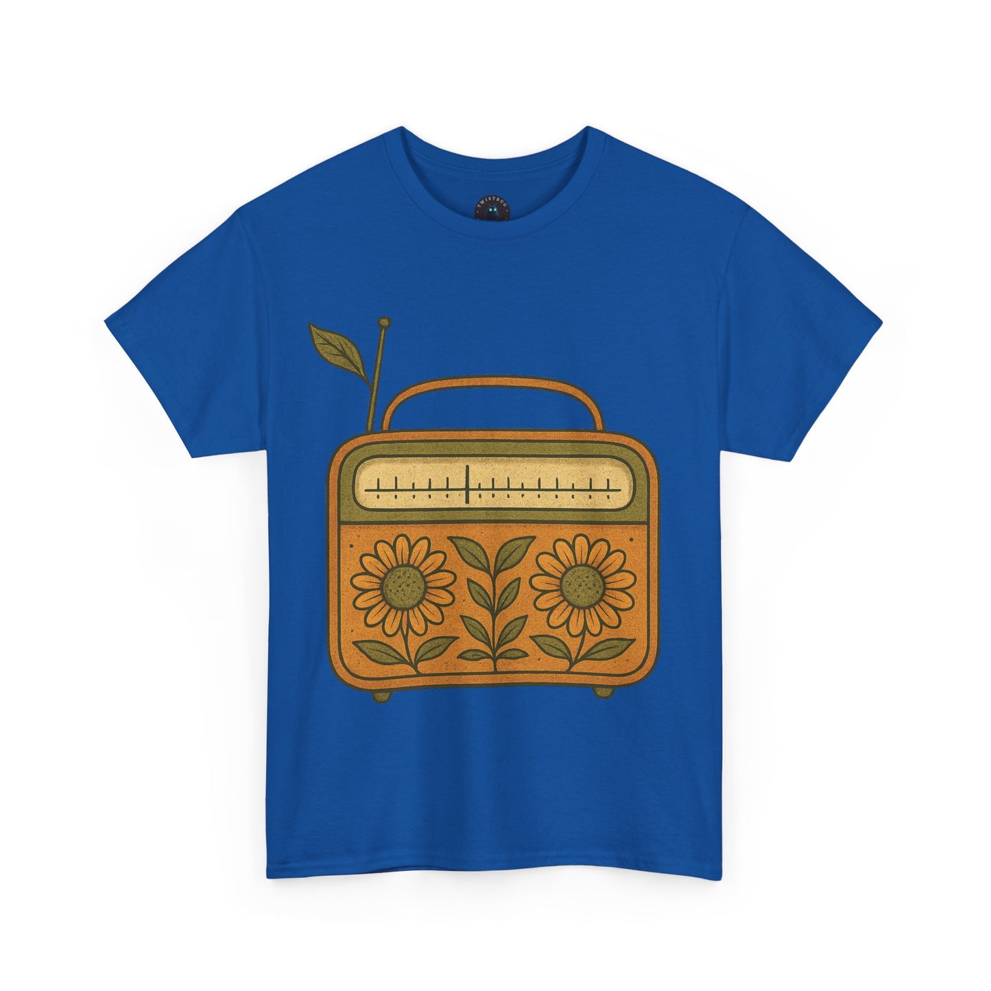 Analog Bloom T-Shirt – Vintage Floral Radio Graphic Tee | Twistbug