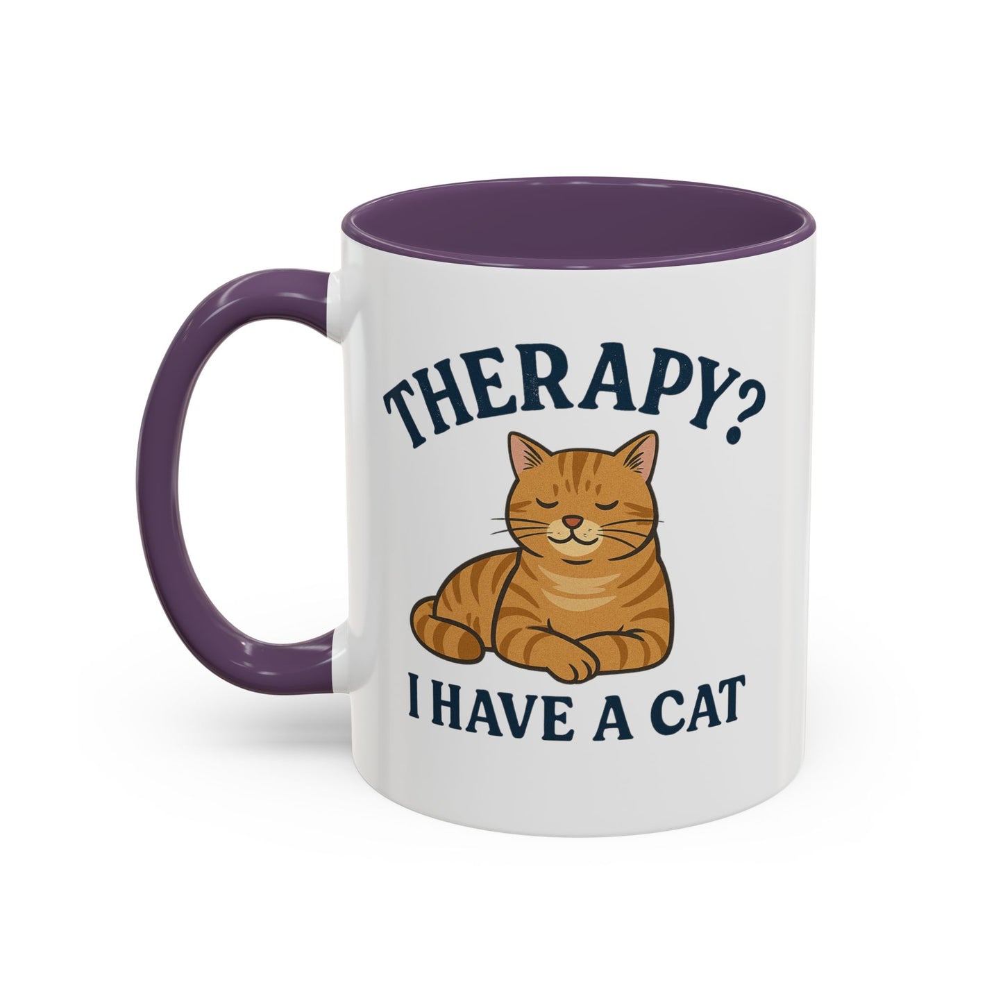 Therapy Cat Mug - Fun Accent Coffee Cup for Cat Lovers