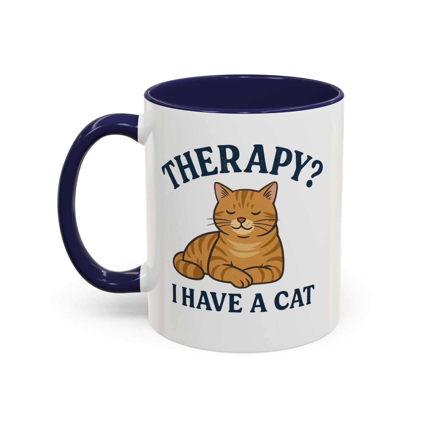 Therapy Cat Mug - Fun Accent Coffee Cup for Cat Lovers