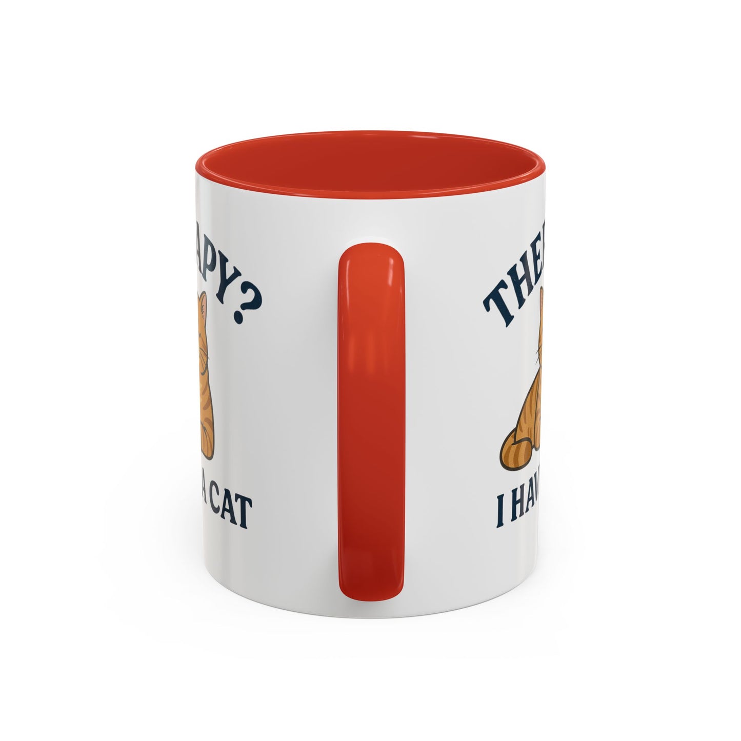 Therapy Cat Mug - Fun Accent Coffee Cup for Cat Lovers