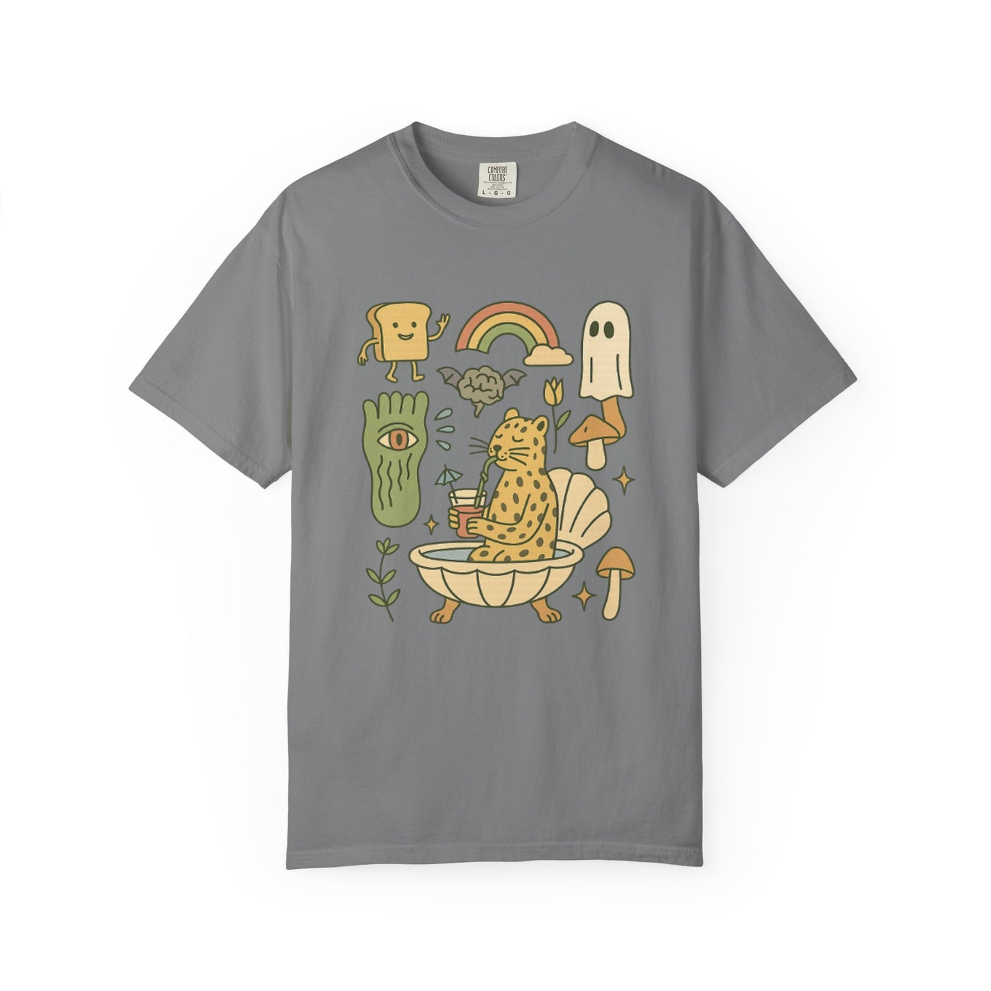 Jaguar in a Bathtub T-Shirt – Surreal Retro Cartoon Tee | Twistbug