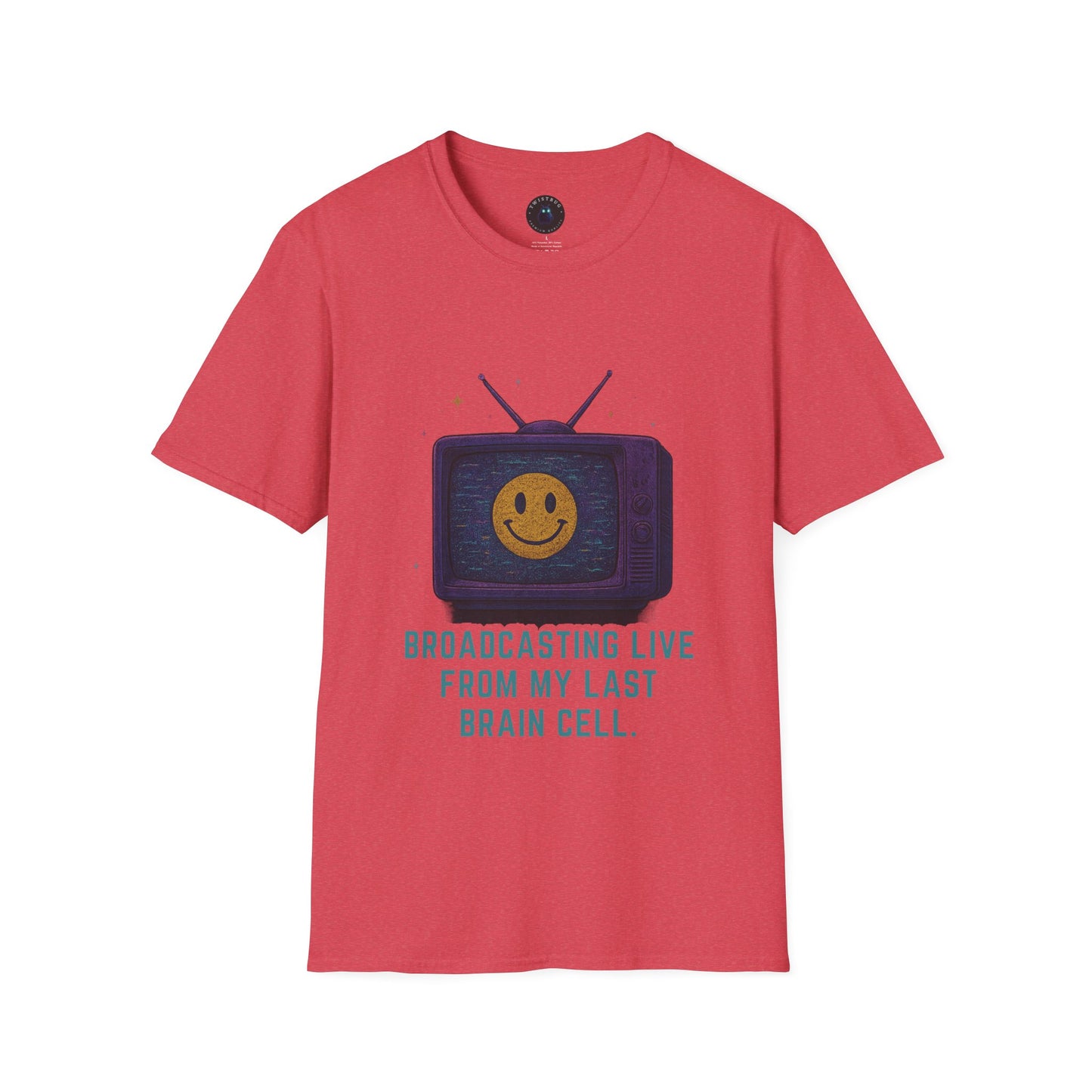 System Awake – Retro Glitch TV Tee | Broadcasting from My Last Brain Cell/Twistbug