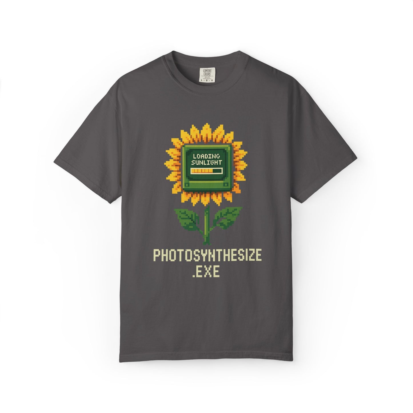 Photosynthesize.exe T-Shirt – Pixel Sunflower Nature Tech Tee | Twistbug