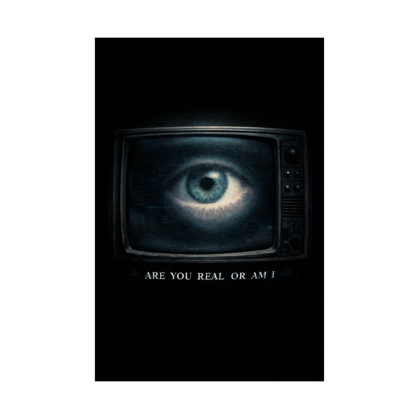 Are You Real – Surreal Eye in TV Screen Wall Art