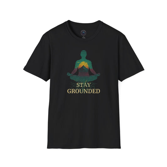 Stay Grounded T-Shirt – Meditative Roots Tech Graphic Tee
