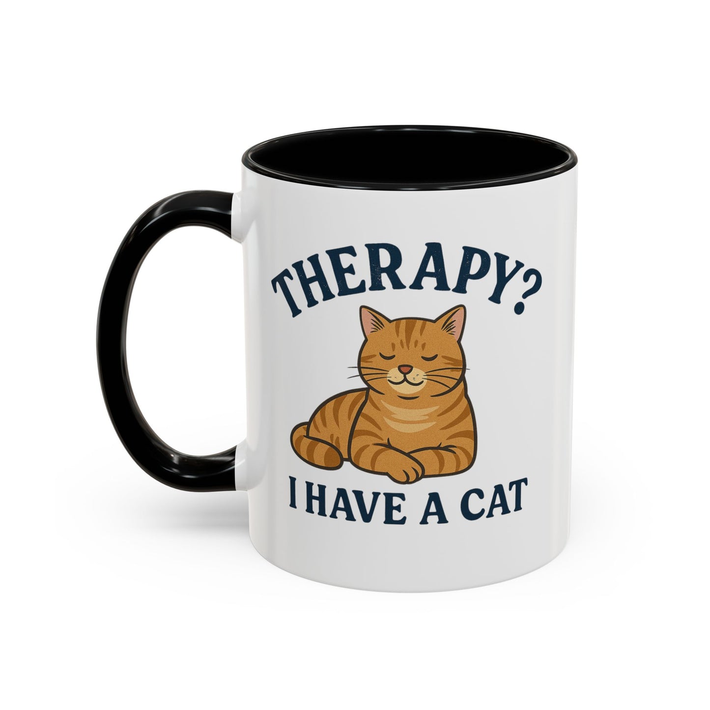 Therapy Cat Mug - Fun Accent Coffee Cup for Cat Lovers