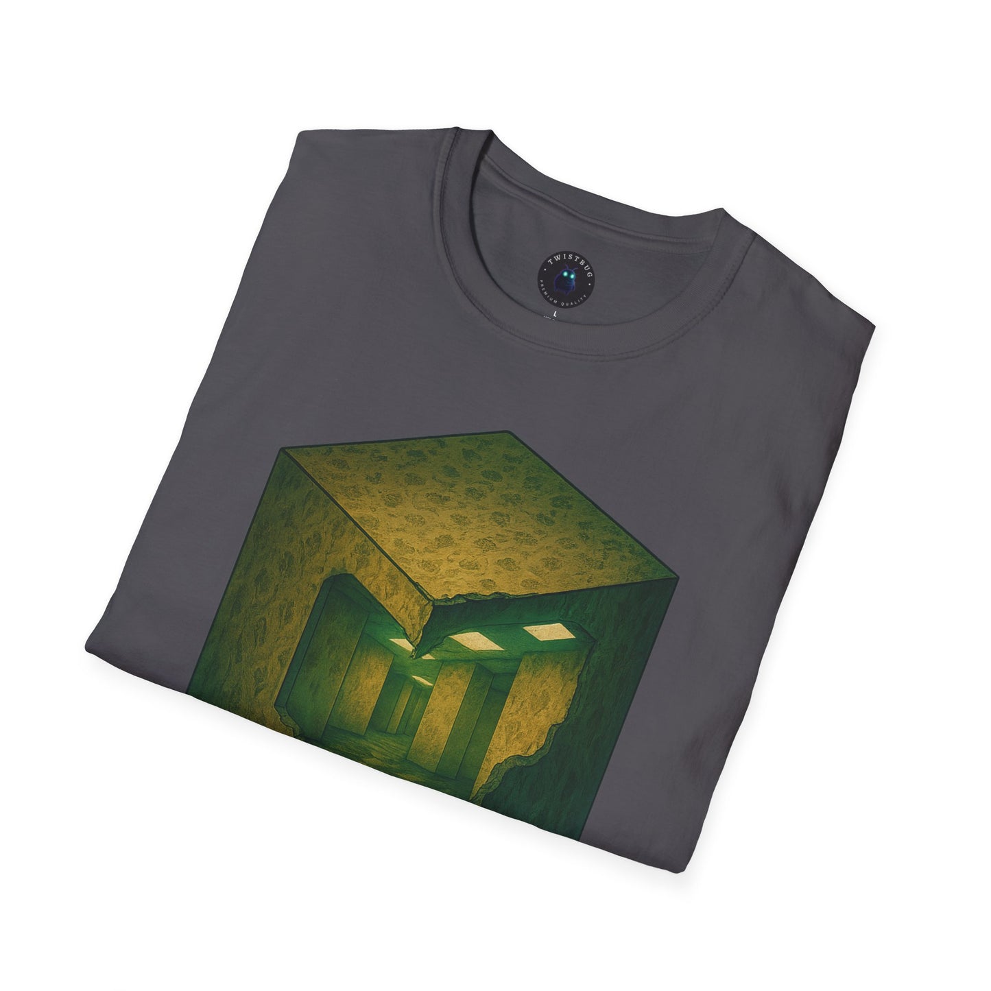 Liminal Cube T-Shirt – Backrooms Hallway Illusion Tee