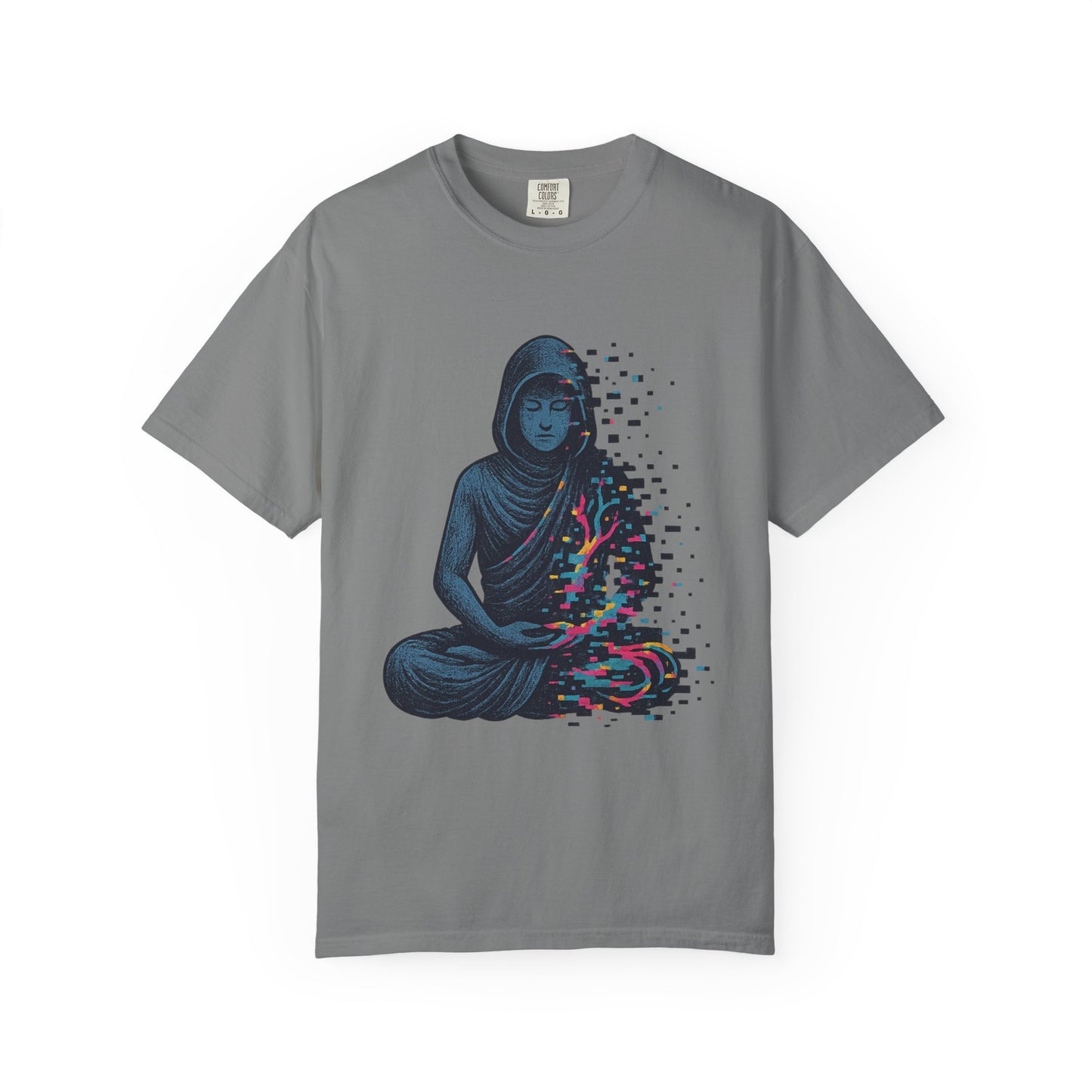 Meditation.exe T-Shirt – Glitching Monk Spiritual Graphic Tee | Twistbug