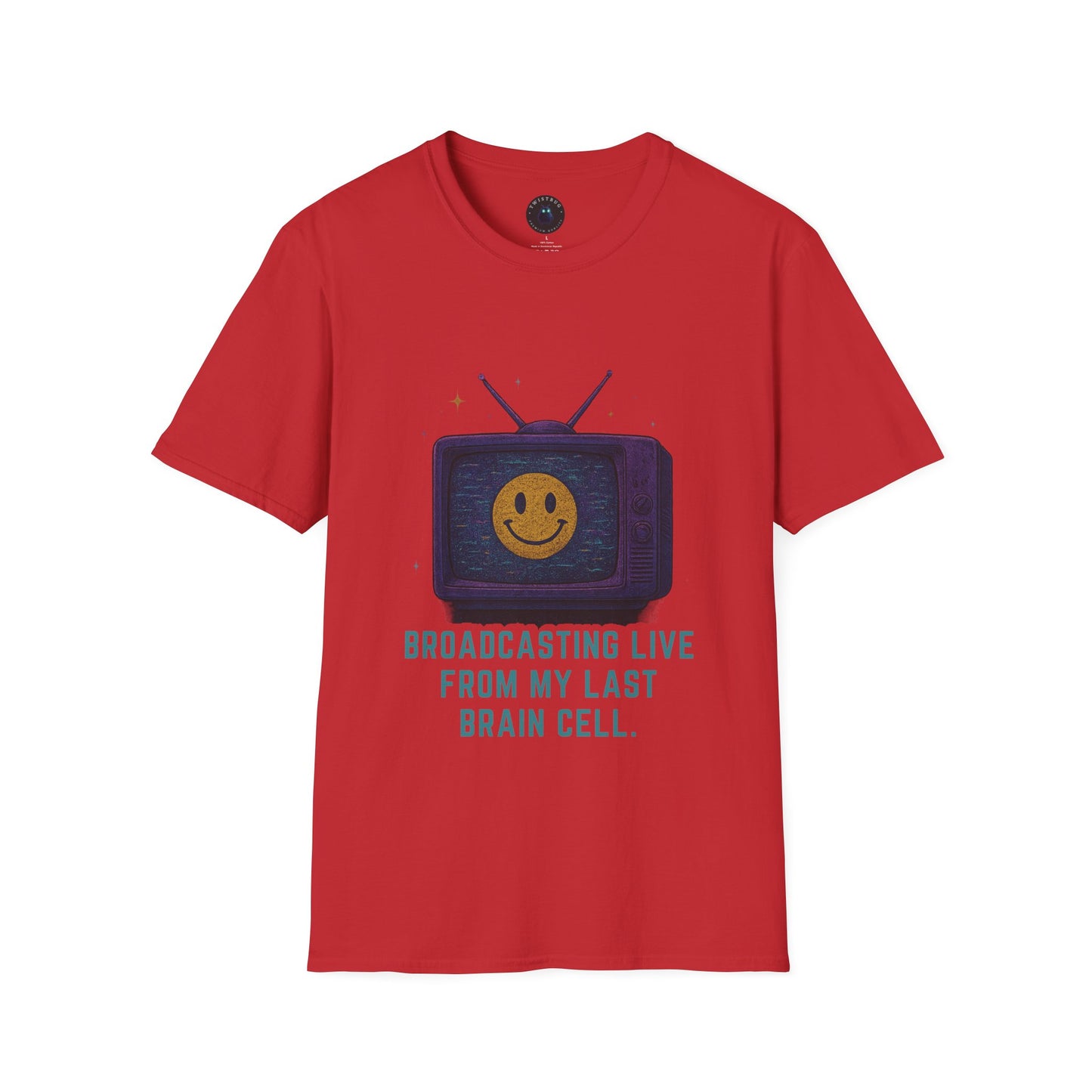 System Awake – Retro Glitch TV Tee | Broadcasting from My Last Brain Cell/Twistbug