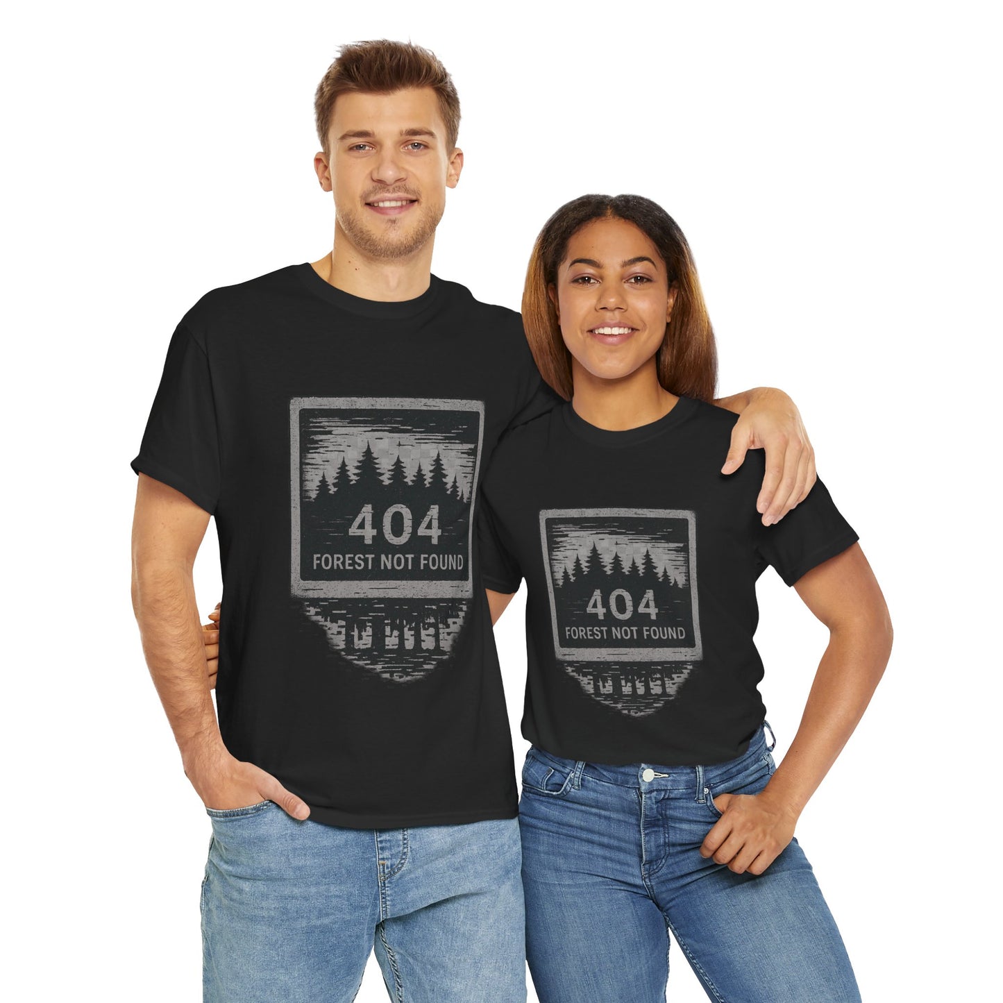 404: Forest Not Found T-Shirt – Eco-Glitch Graphic Tee | Twistbug
