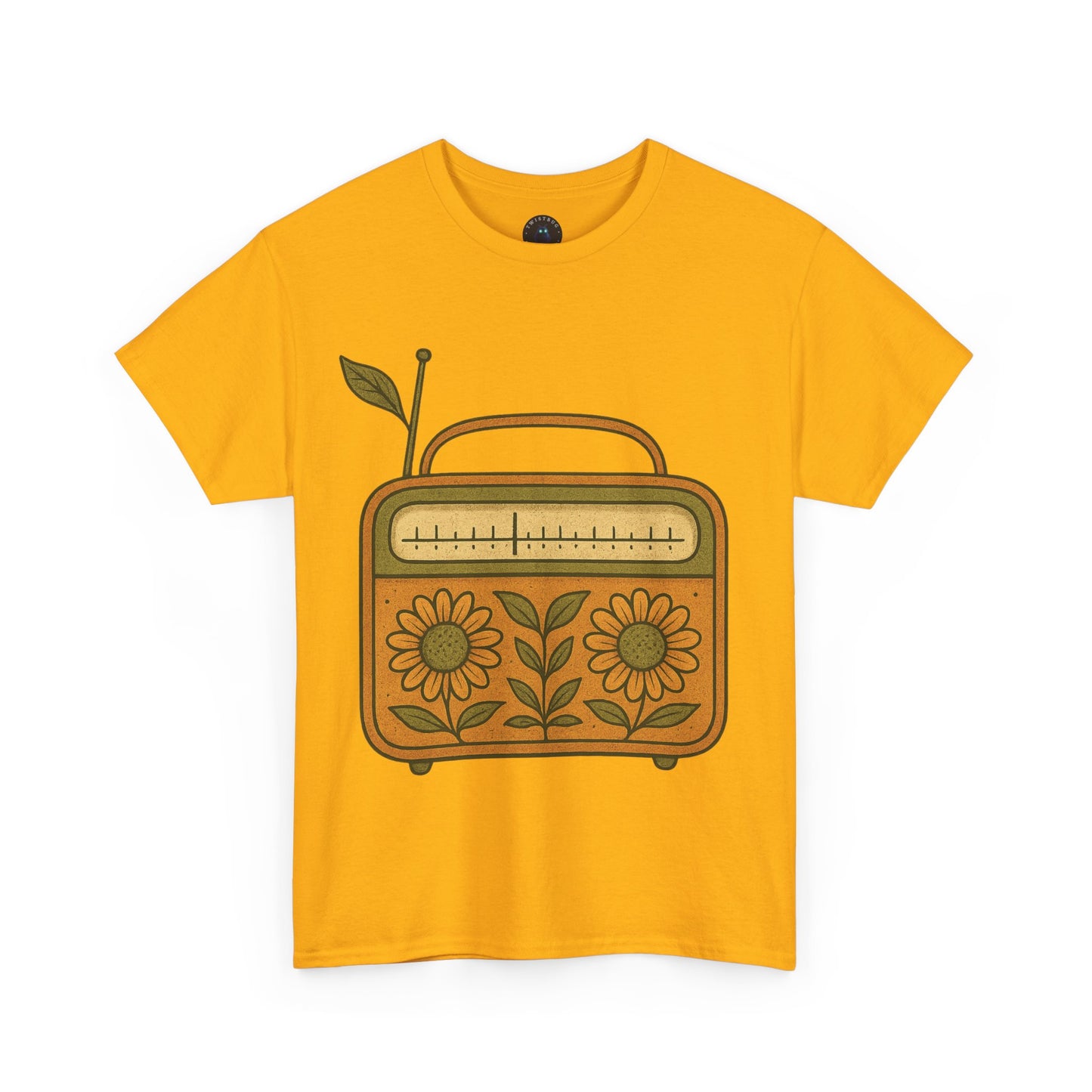 Analog Bloom T-Shirt – Vintage Floral Radio Graphic Tee | Twistbug