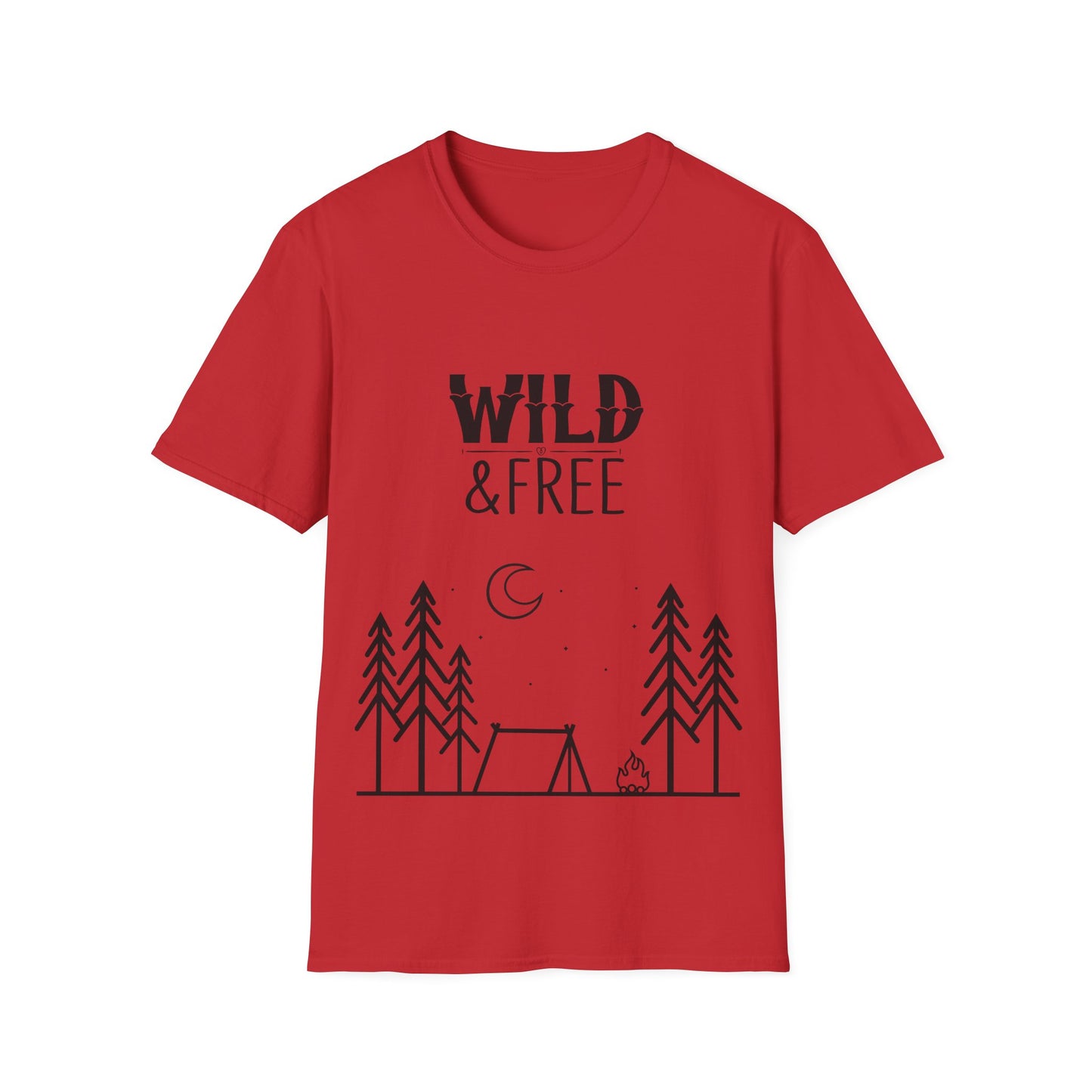 Unisex Wild and Free T-shirt, Adventure Apparel, Camping Shirt, Nature Lover Gift, Outdoorsy Vibes, Summer Wardrobe Essential
