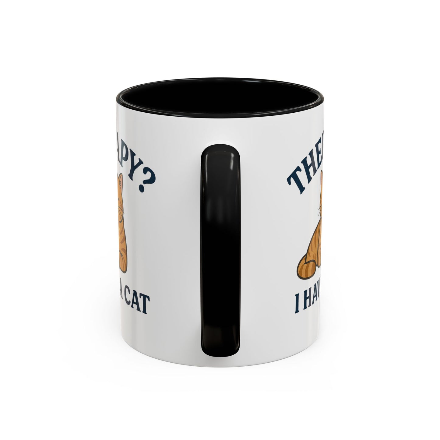 Therapy Cat Mug - Fun Accent Coffee Cup for Cat Lovers