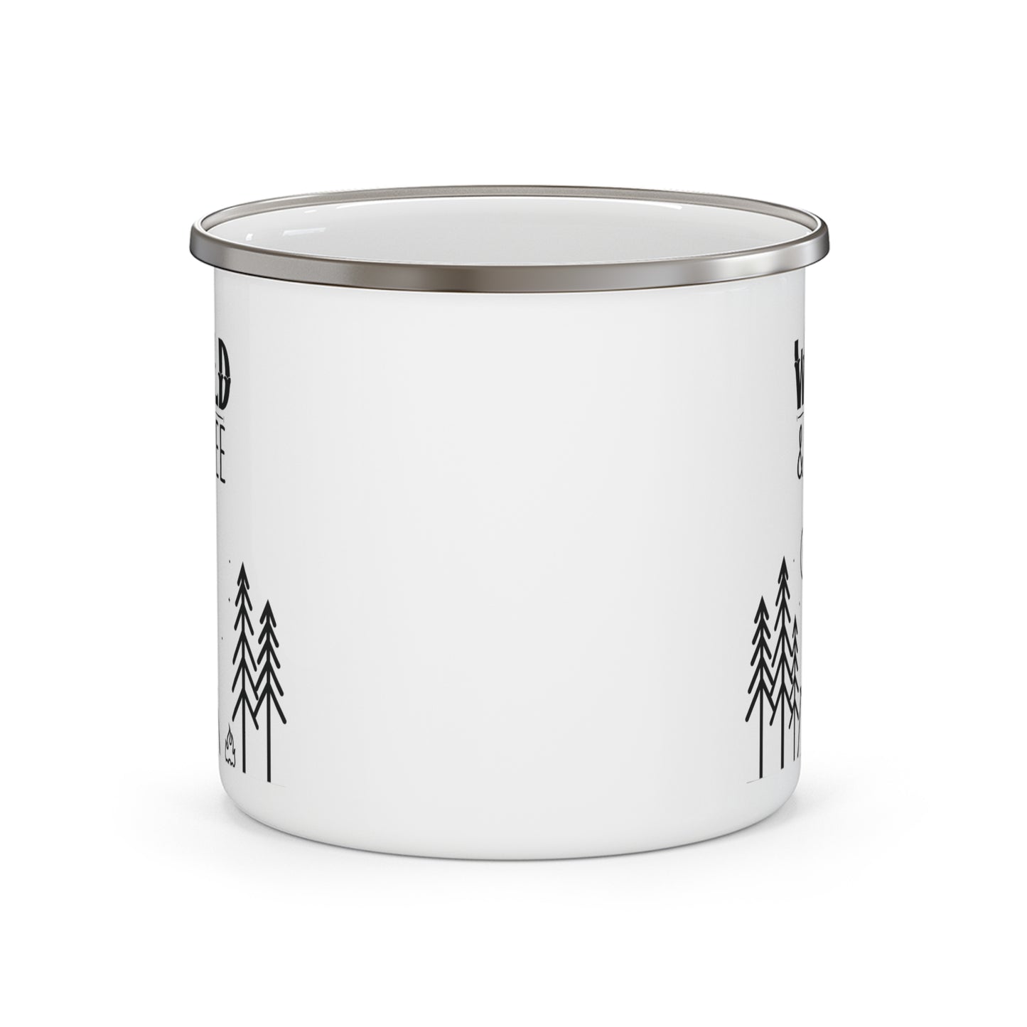 Wild & Free Enamel Camping Mug - Adventure Coffee Cup, Hiking Mug, Outdoor Gift, Eco-Friendly Drinkware, Nature Lover's Essential